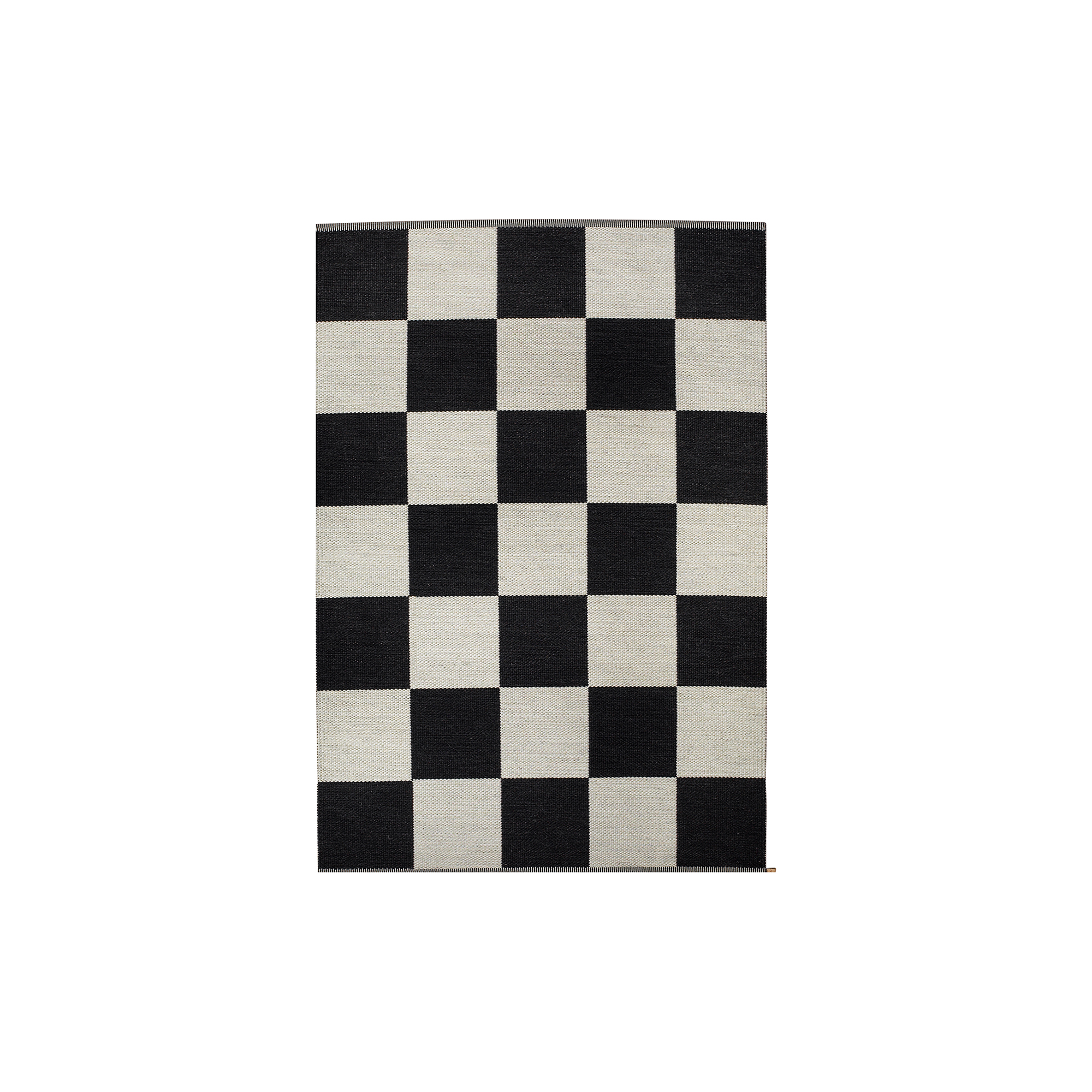 Kasthall - Checkerboard Icon gulvtæppe, midnight black 554 - 85x200 cm