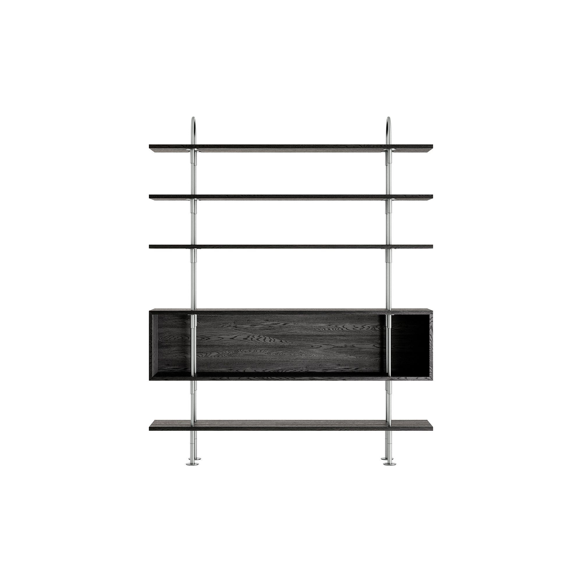 GUBI - Keen Shelving, steel/ash veneer