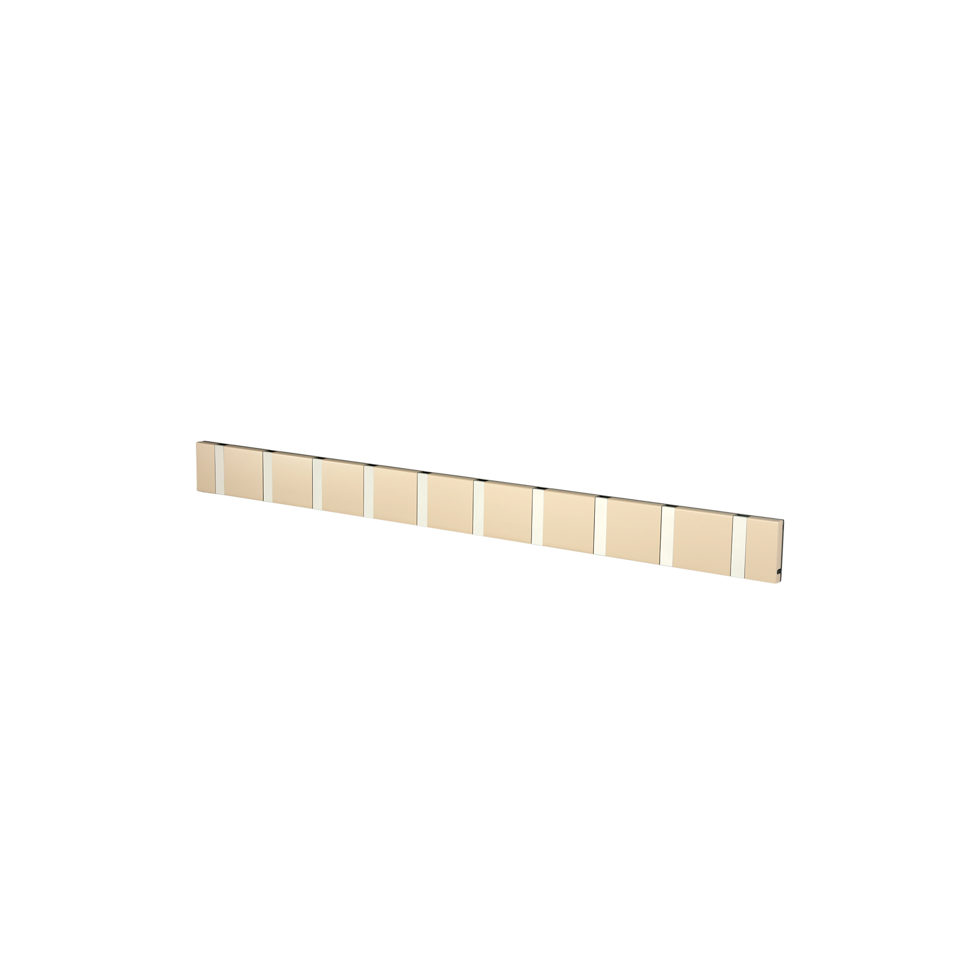 LoCa - KNAX vandret 10 knagerække, latte/grå - H: 7,9 x L: 99 x D: 1,8 cm.