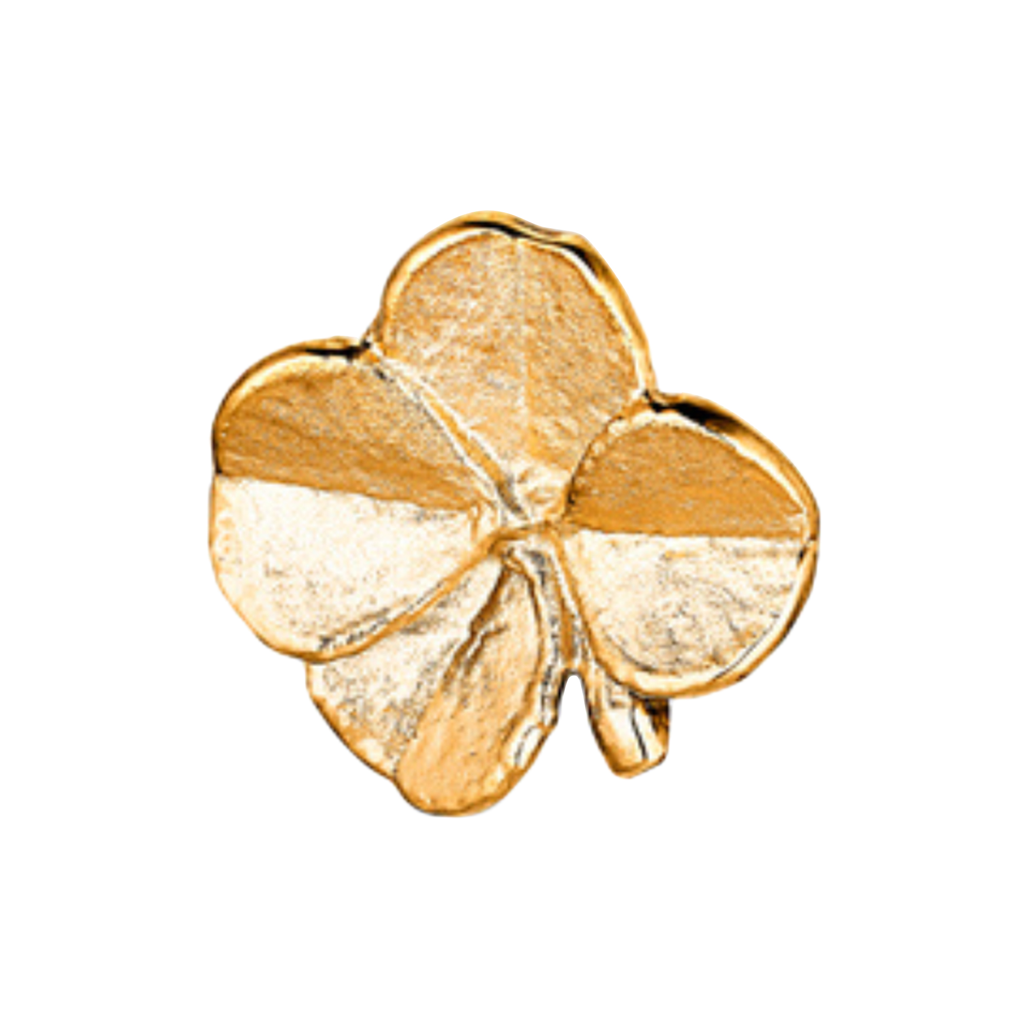 Flora Danica Jewellery - Firkløver pin, forgyldt