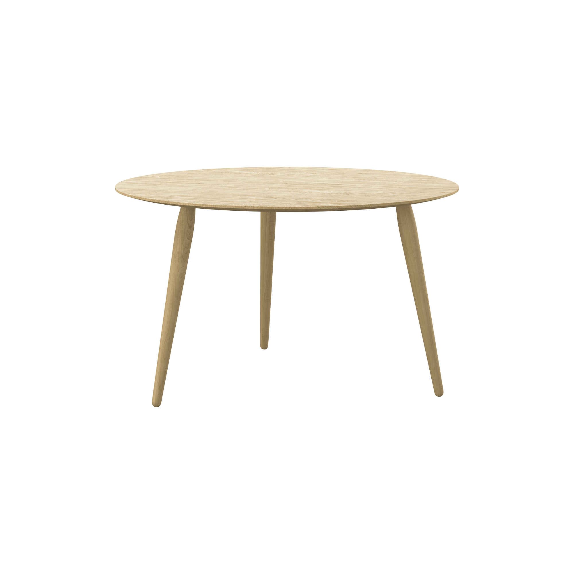 Bruunmunch Furniture - PLAYround Ø75 sofabord, hvidolieret eg - H44 cm