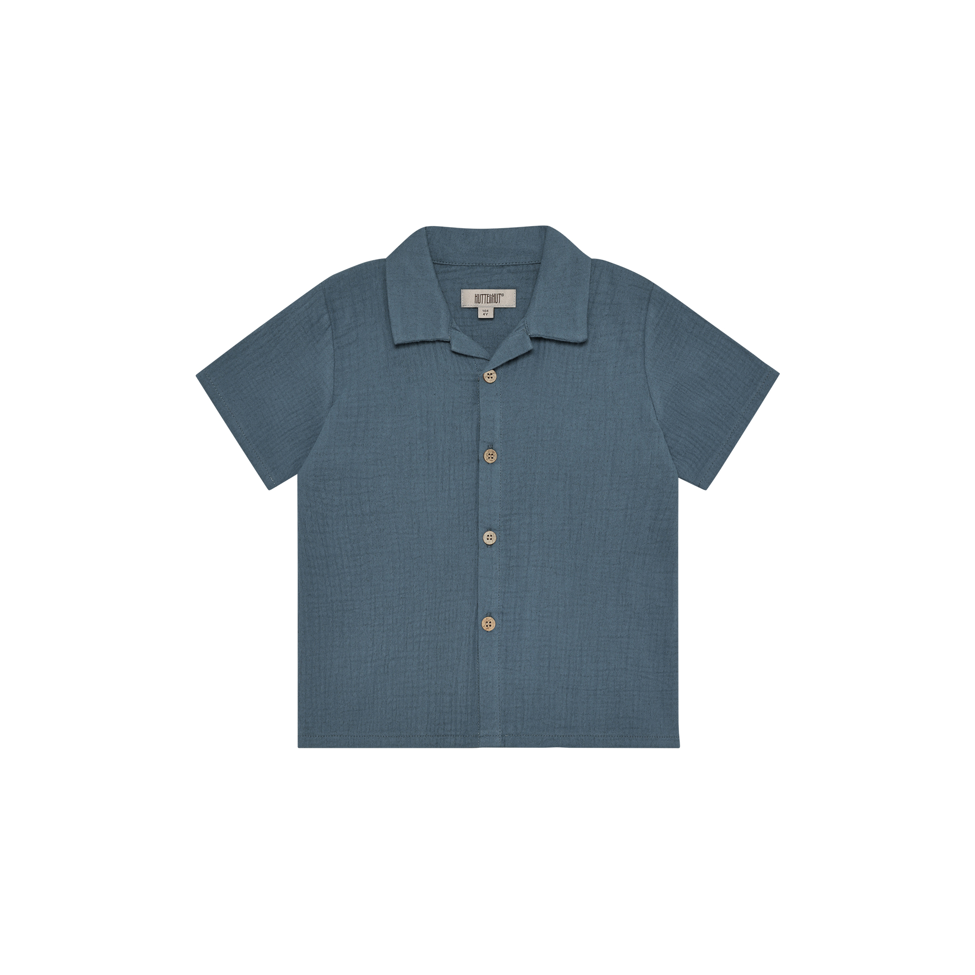 HUTTEliHUT - Shirt SS Muslin, bering sea - Str. 98