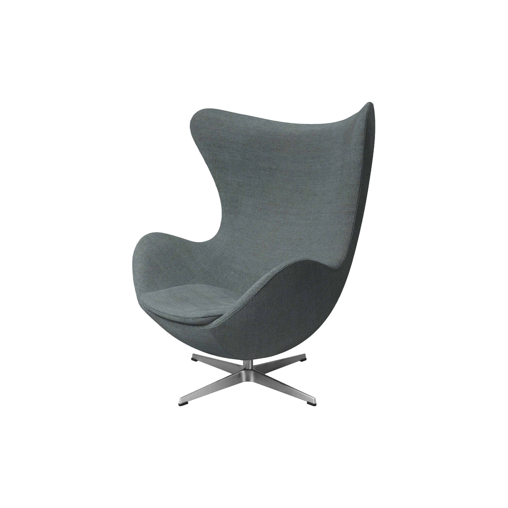 Fritz Hansen - Ægget 3316 loungestol, Re-wool 868 light aqua/natural