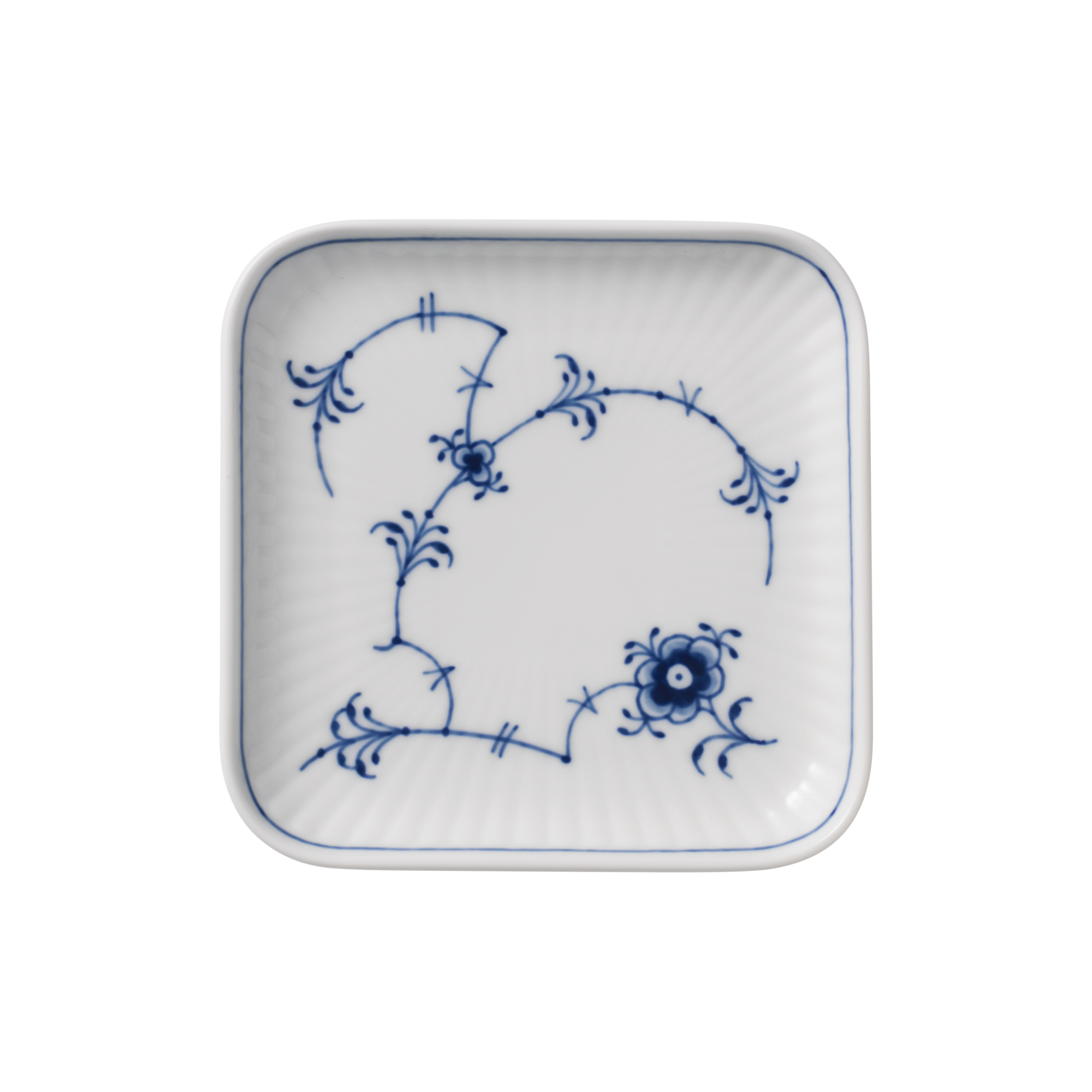 Royal Copenhagen - Musselmalet Riflet lille tallerken 10 cm