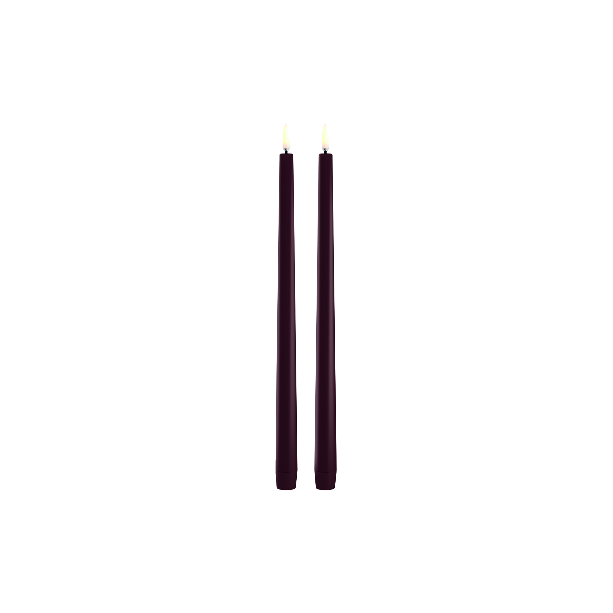 Uyuni Lighting - LED slim taper candle 2-pack, wine red