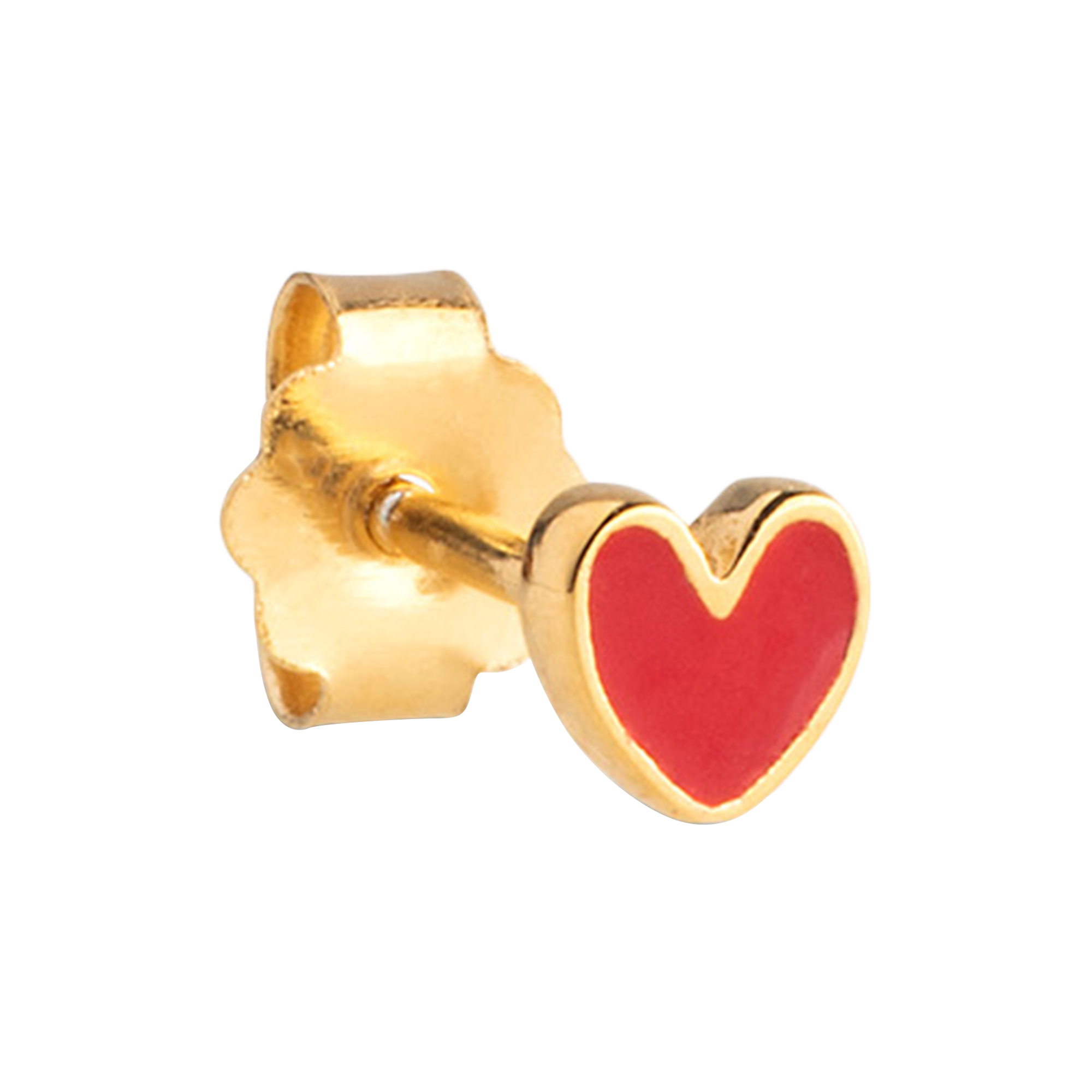 ENAMEL Copenhagen - Amore Stud single, red