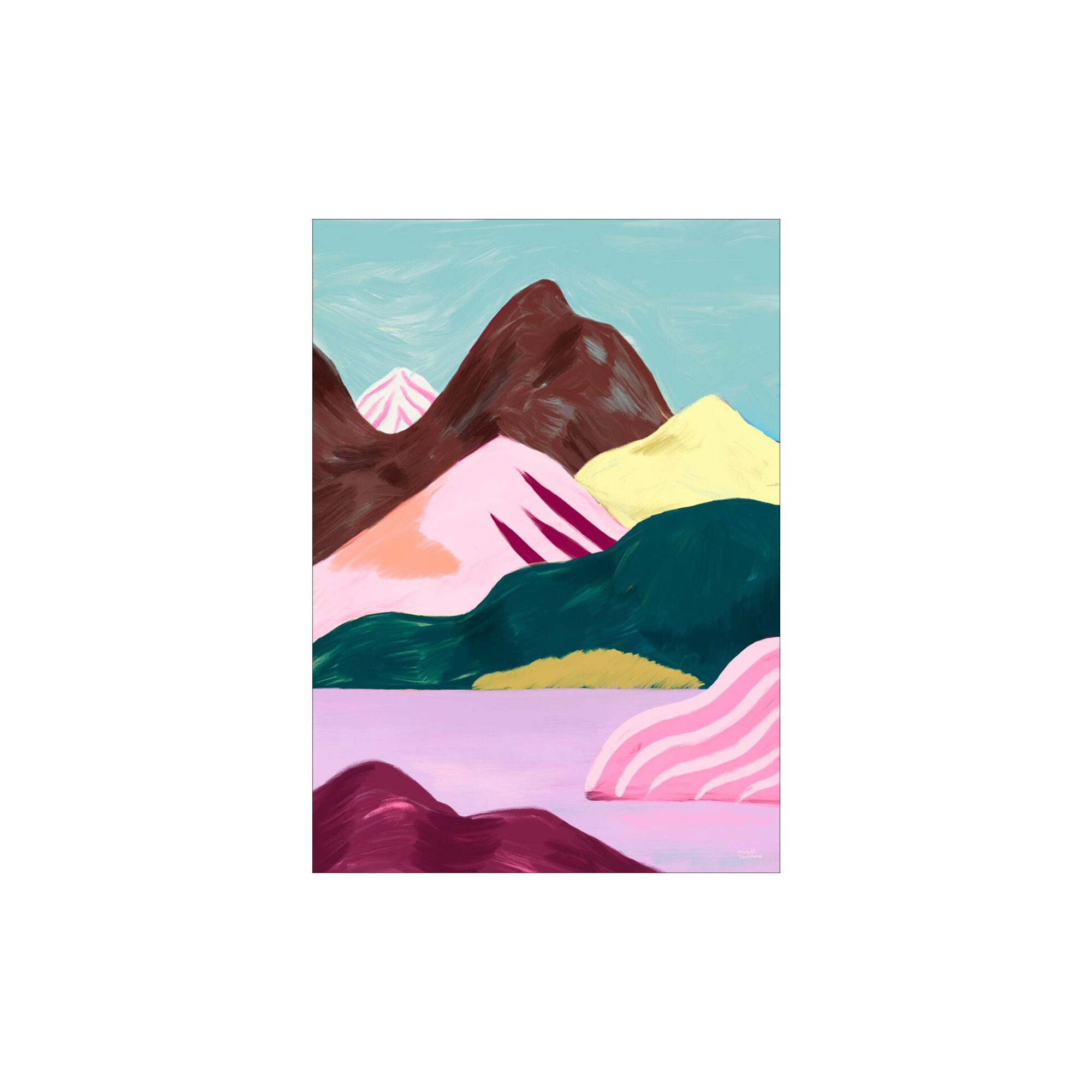 Poster & Frame - Lilac Lake - 30x40 cm