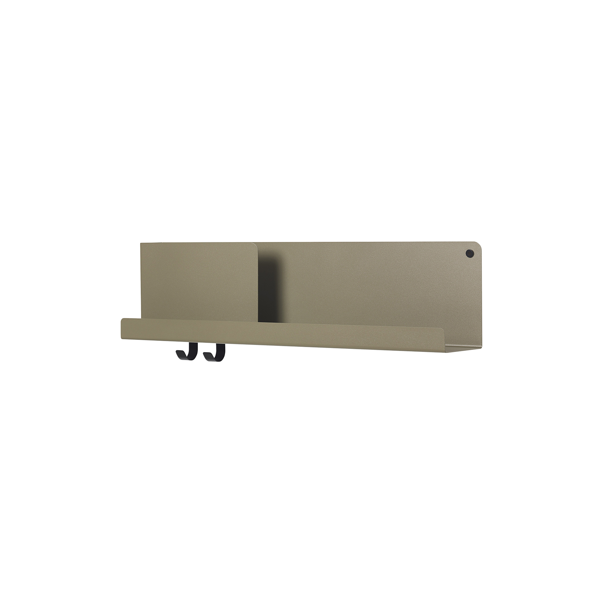 Muuto - Folded Shelves, olive - 63x16.5 cm