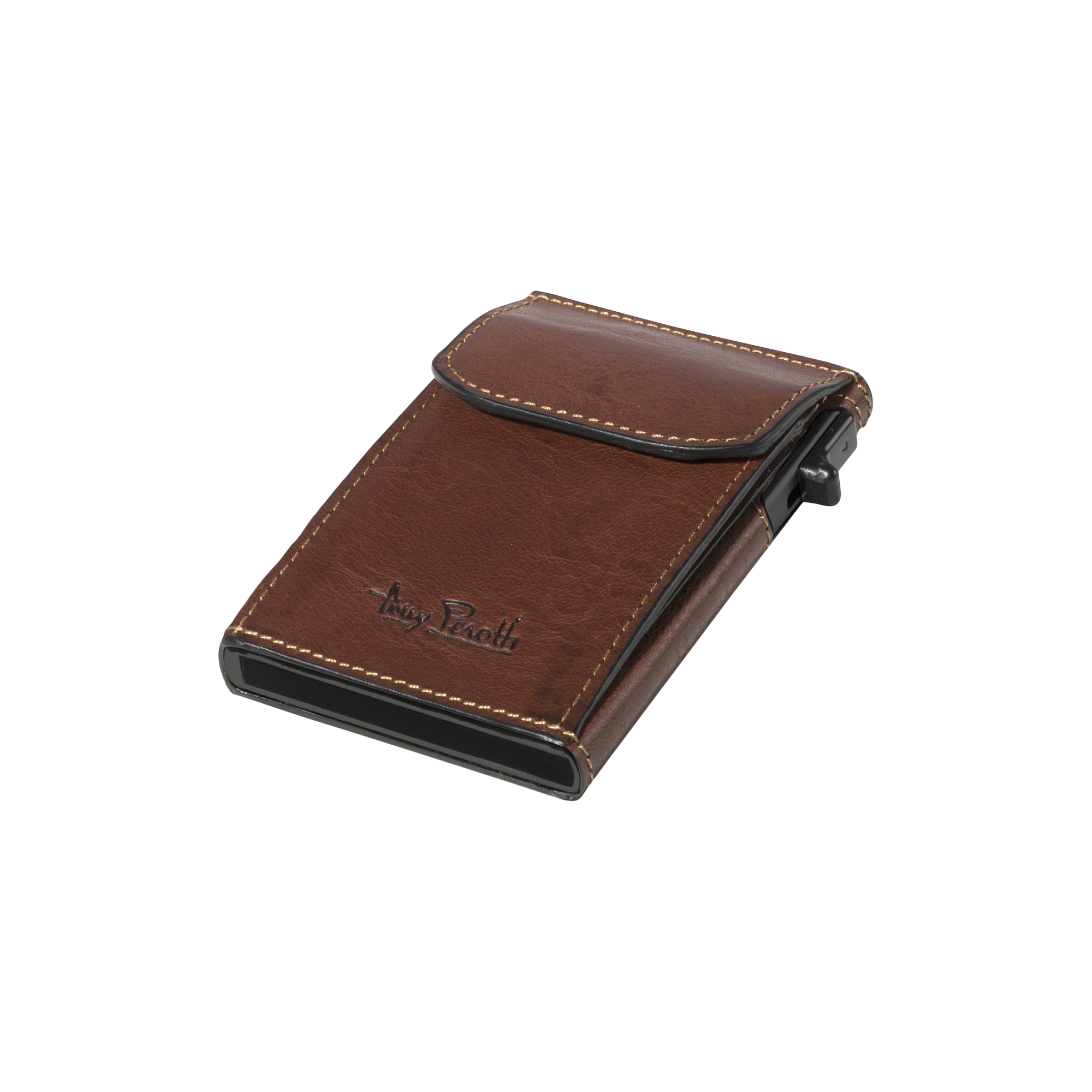 Tony Perotti - Cardholder Furbo, dark brown - 6.5x0.6x9.7 cm