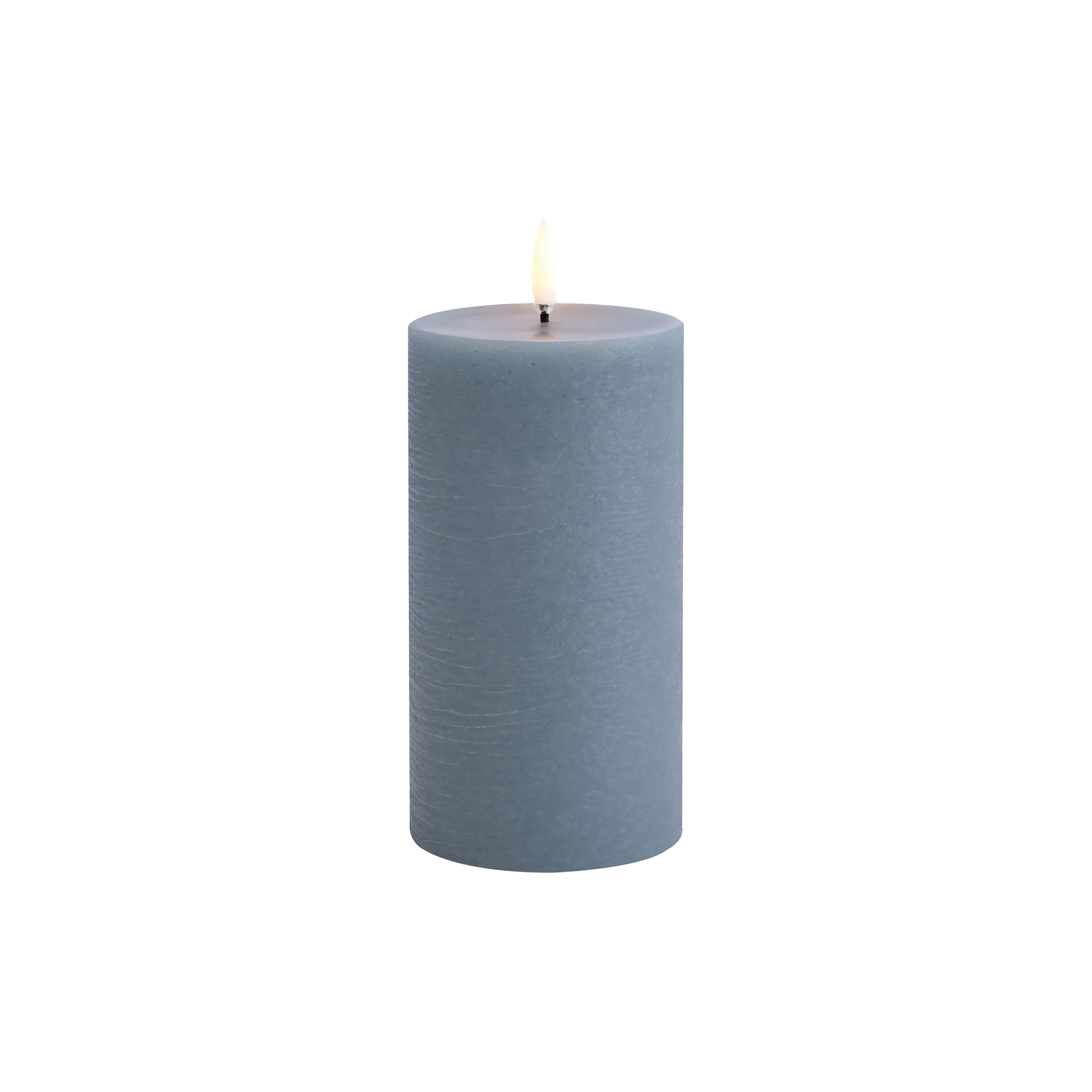 Uyuni Lighting - LED Pillar Candle 15 cm, hazy blue - H15 cm