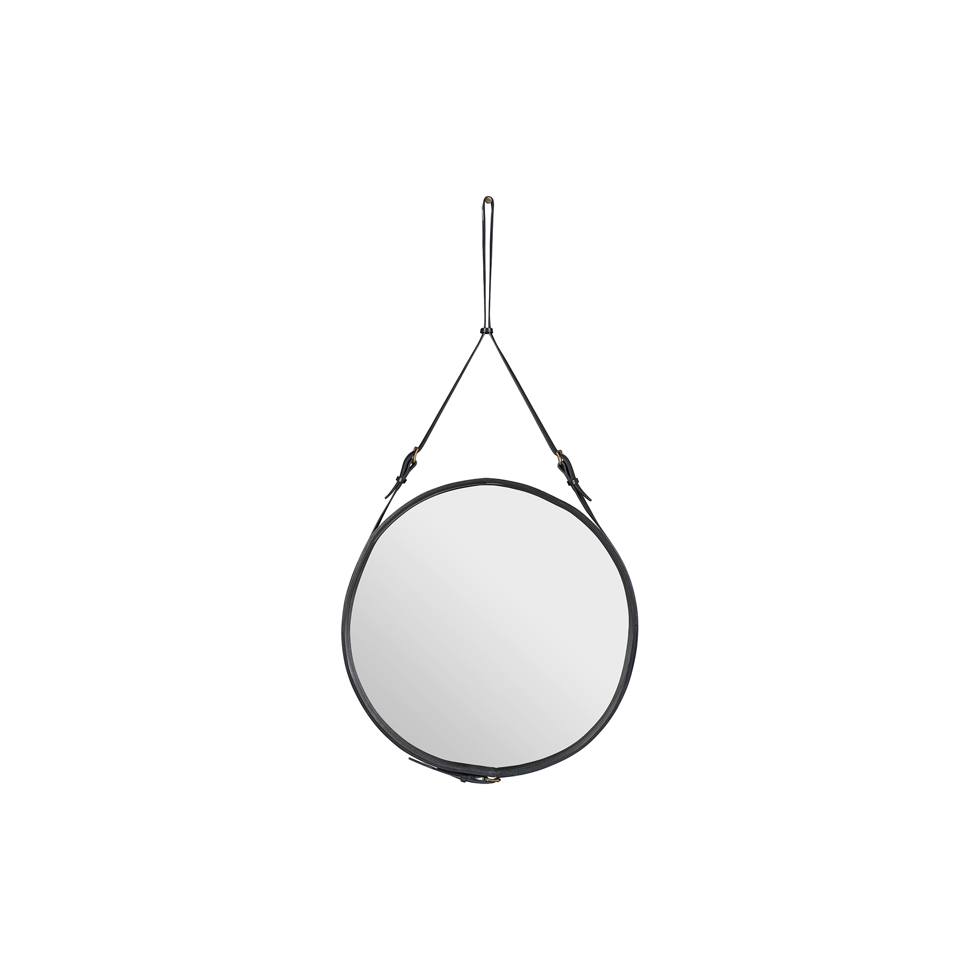 GUBI - Adnet Circular Wall Mirror, black - Ø70 cm