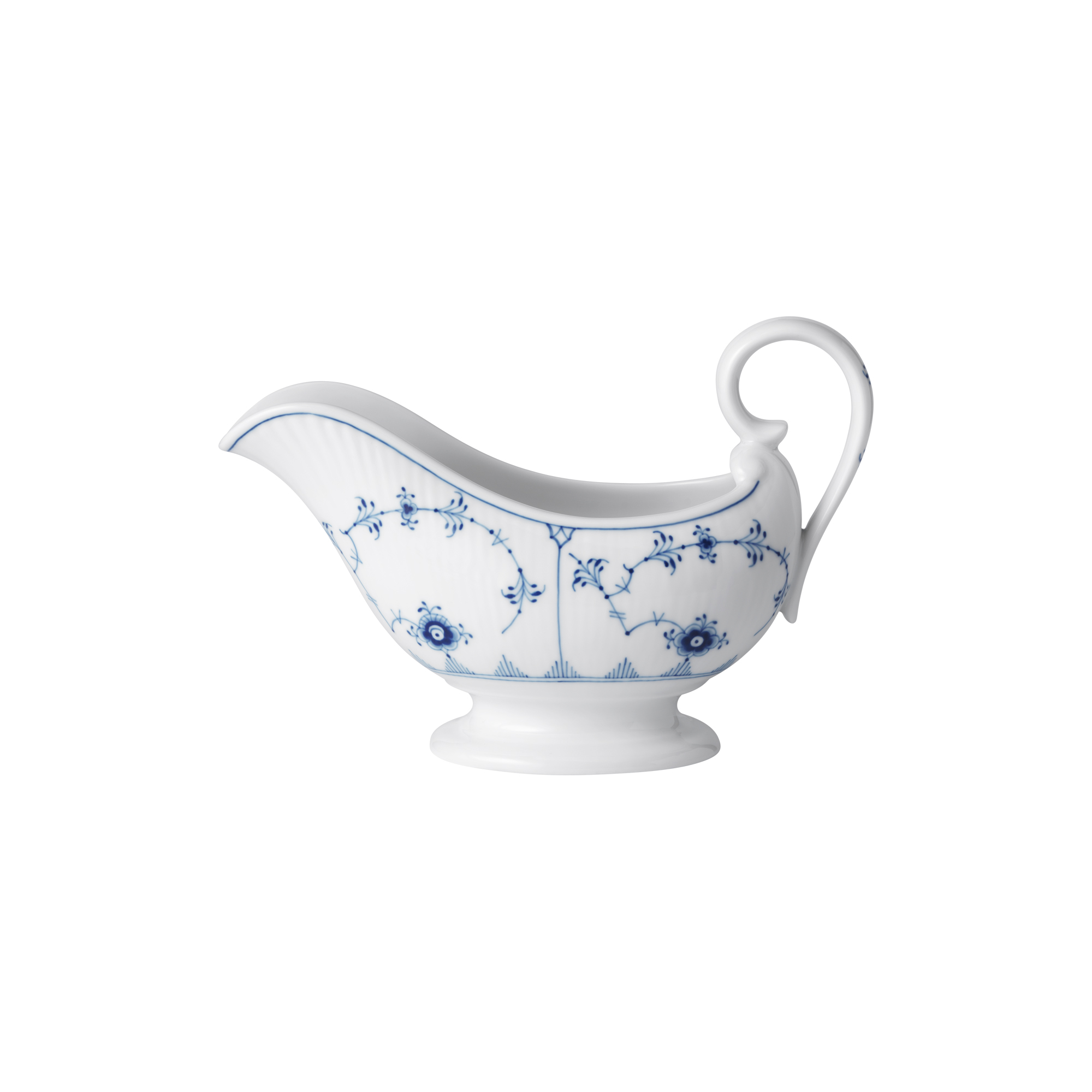 Royal Copenhagen - Musselmalet Riflet saucebåd 37 cl