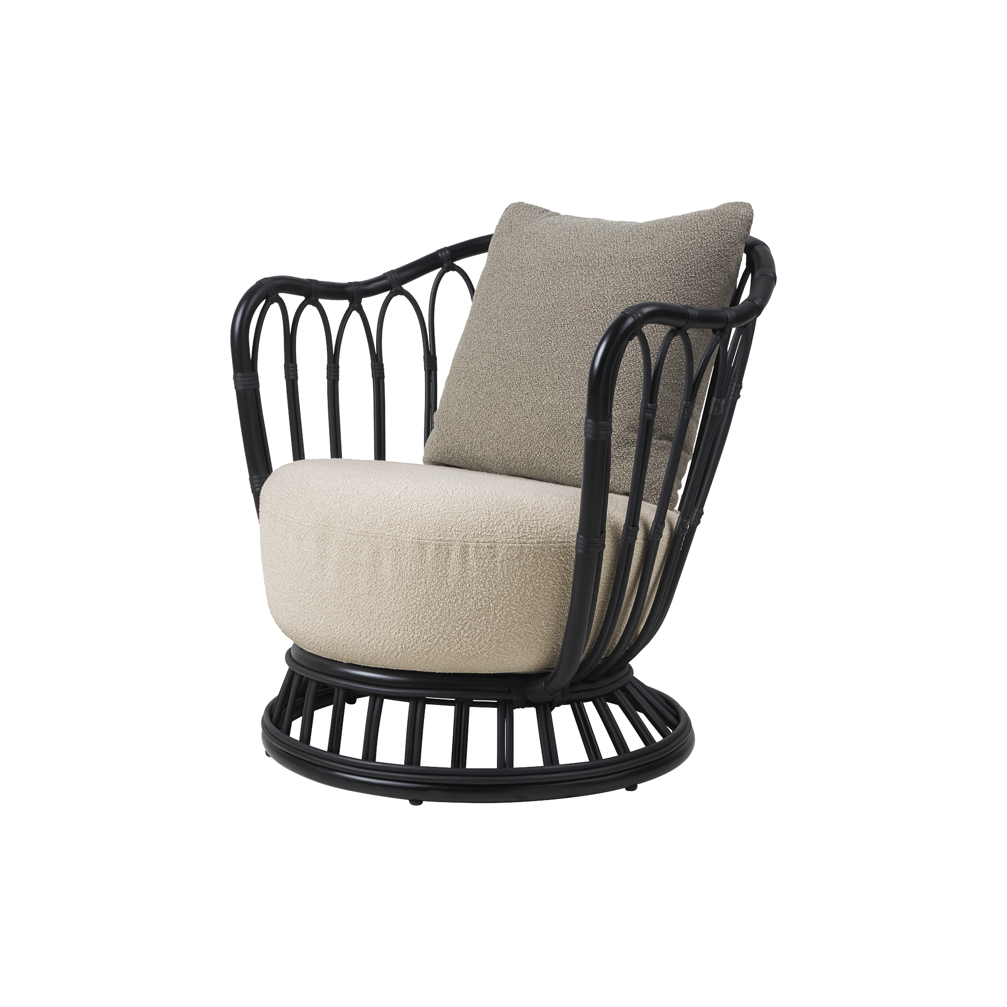 GUBI - Grace Outdoor Lounge Chair, black