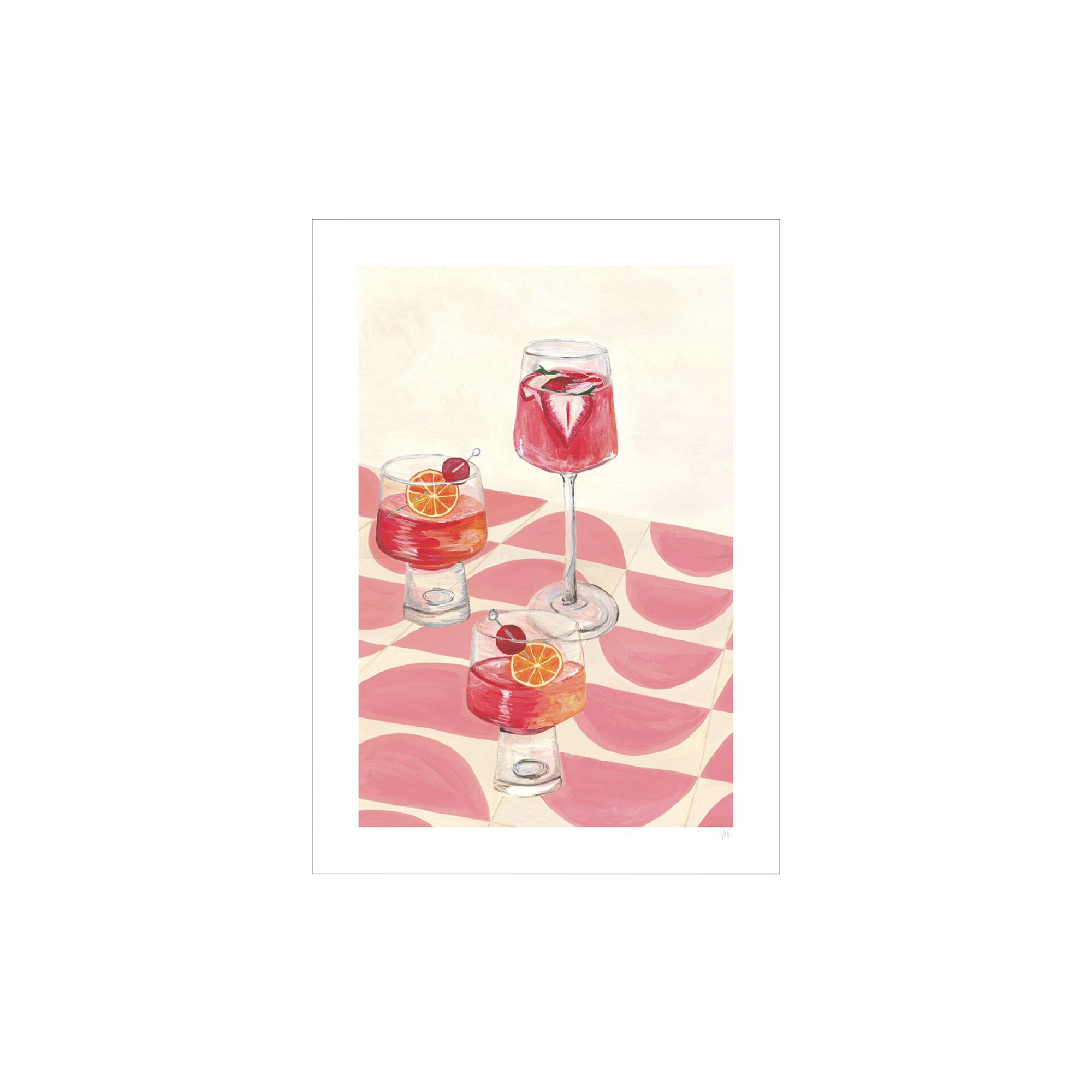 Poster & Frame - Campari Cocktails - A4
