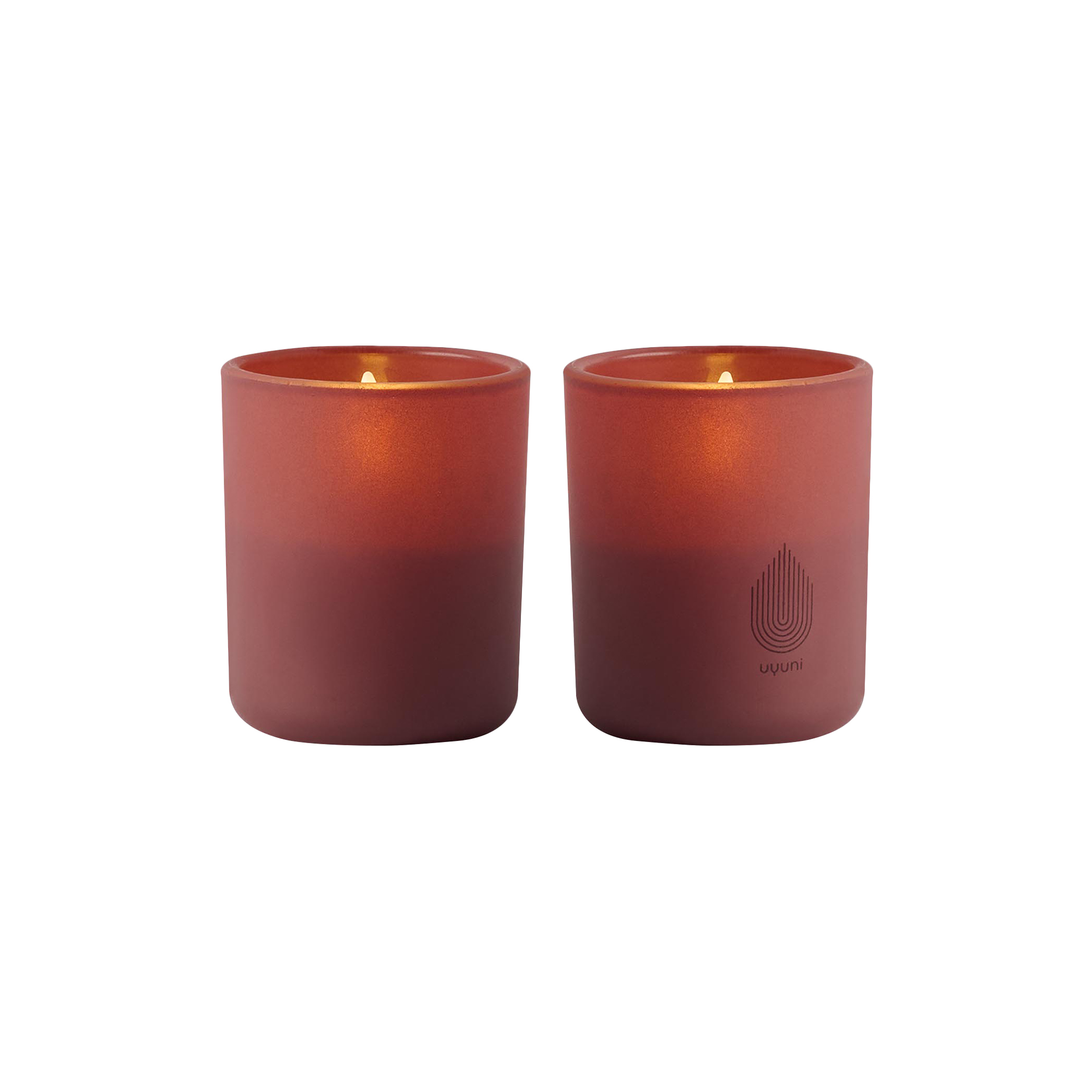 Uyuni Lighting - Glass Candle 2-pack, wine red