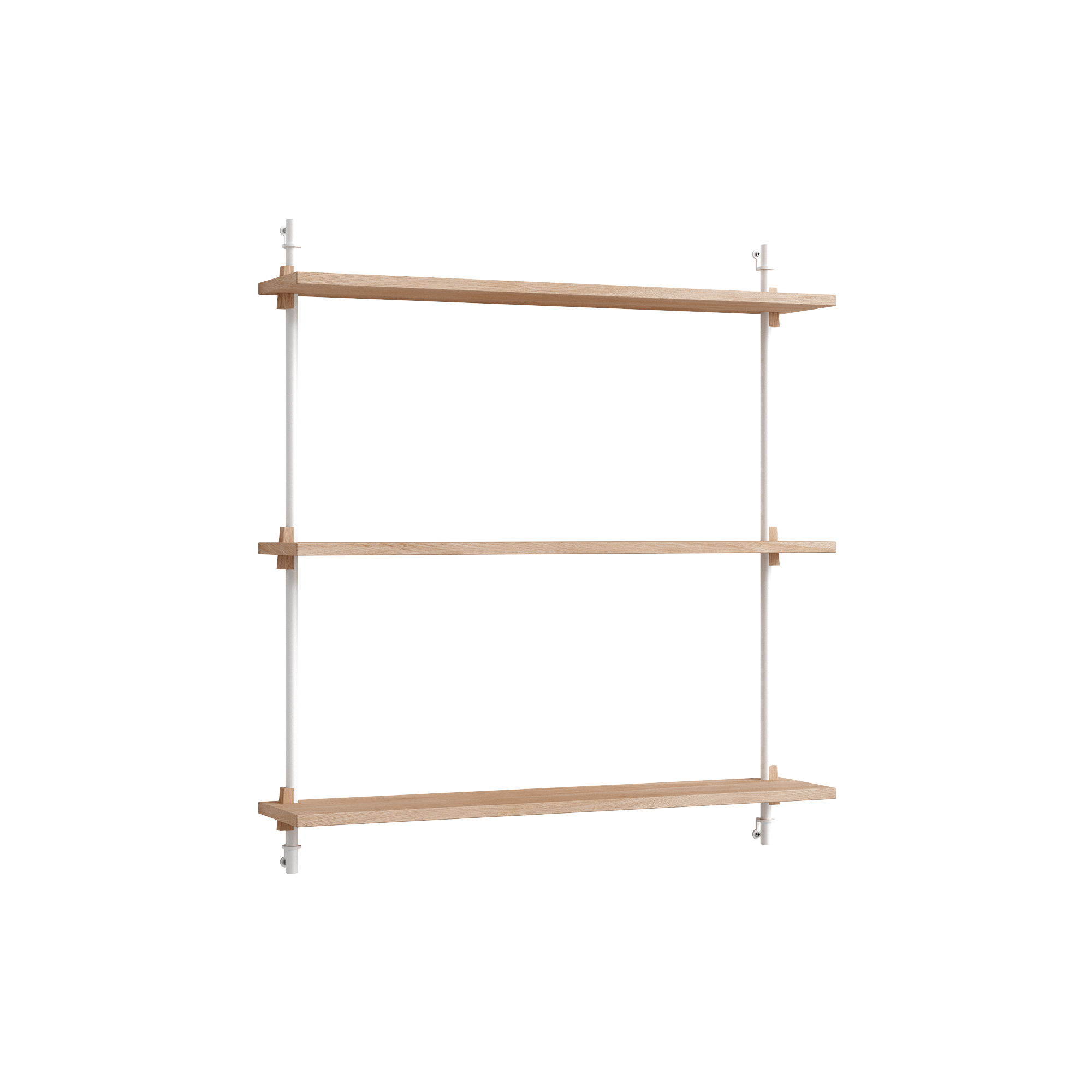 MOEBE - Wall Shelving Standard, oak/white