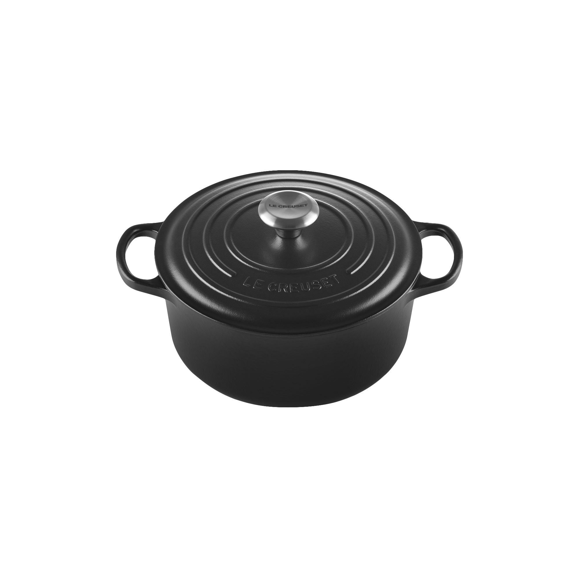 Le Creuset - Signature rund støbejernsgryde Ø 24 cm, matte black - Ø24 cm