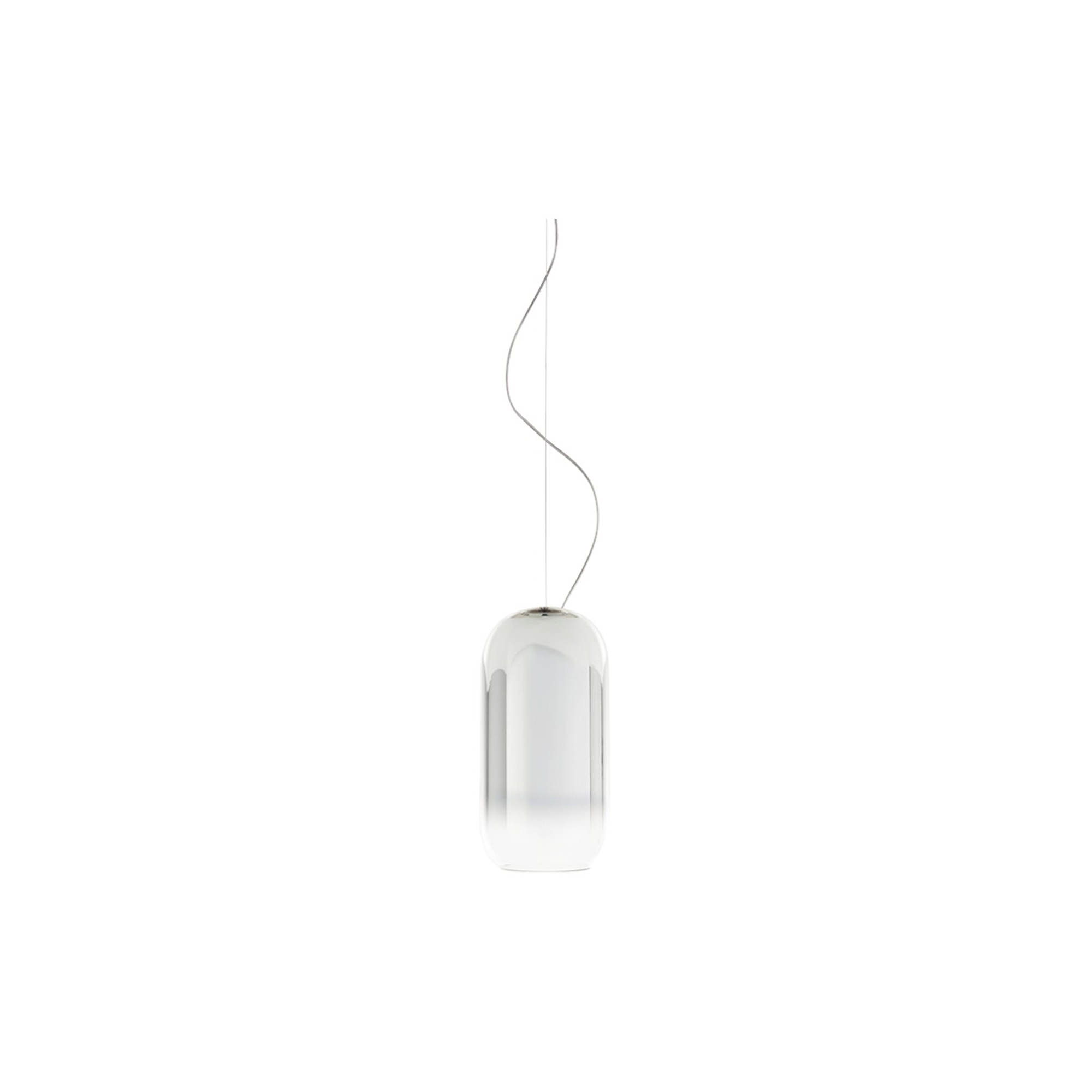 Artemide - Gople Mini Suspension pendel, sølv - H: 29 x Ø 14,5 cm.