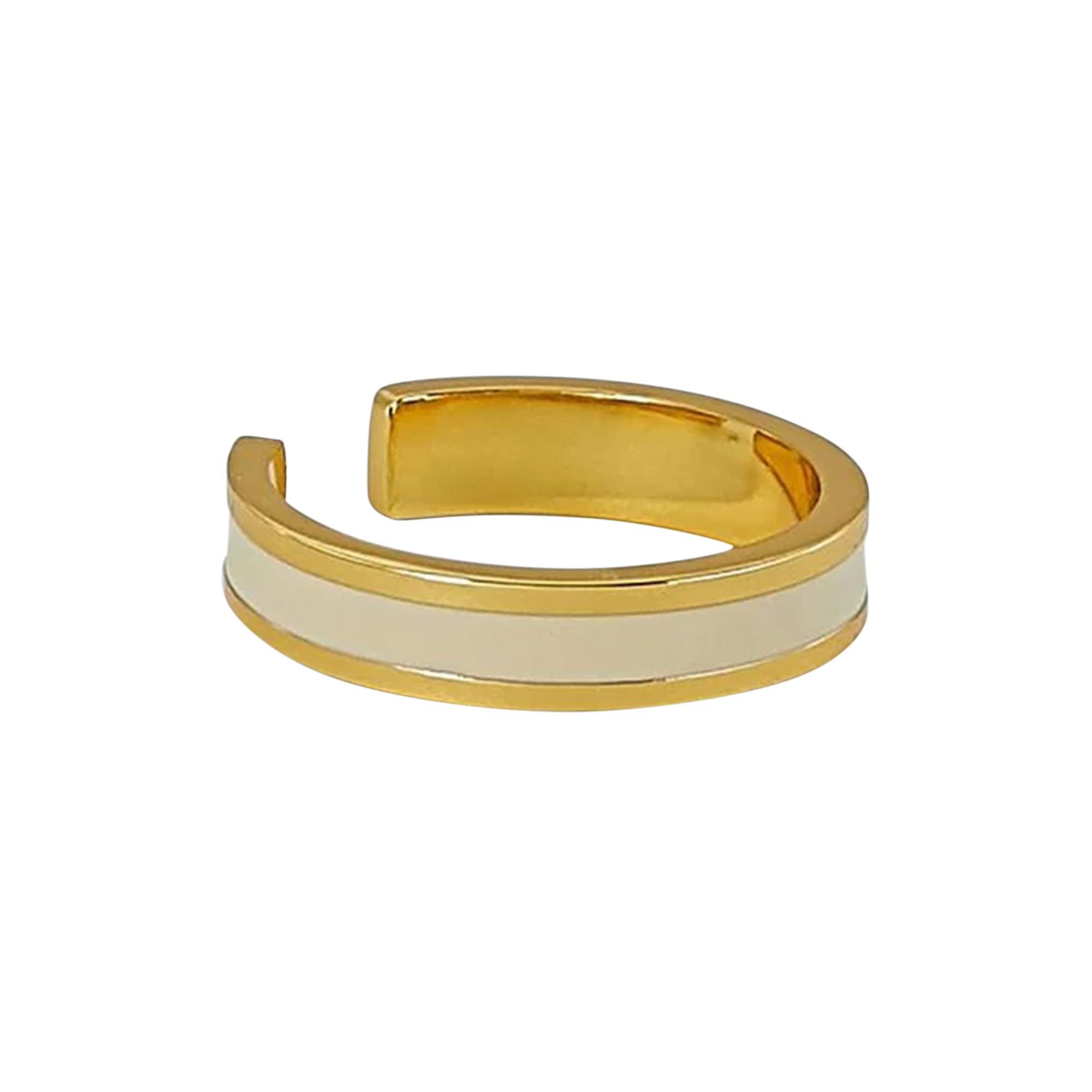 bangle up - BANGLE justerbar ring, white sand