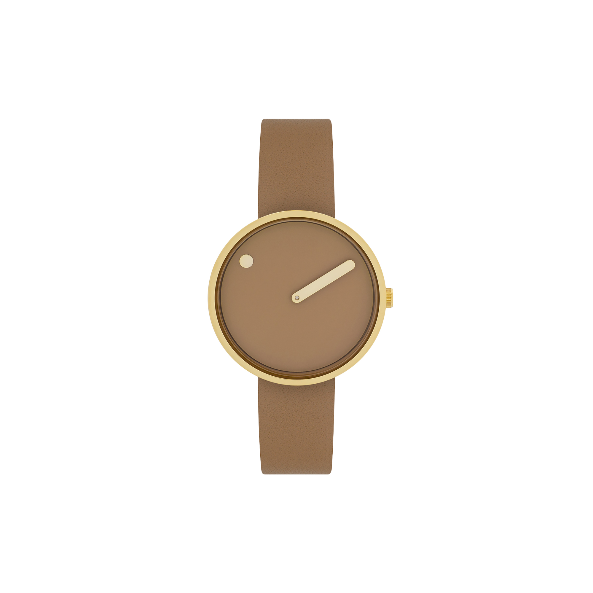 PICTO - PICTO armbåndsur, cappuccino brown/gold/cappuccino brown - 34mm