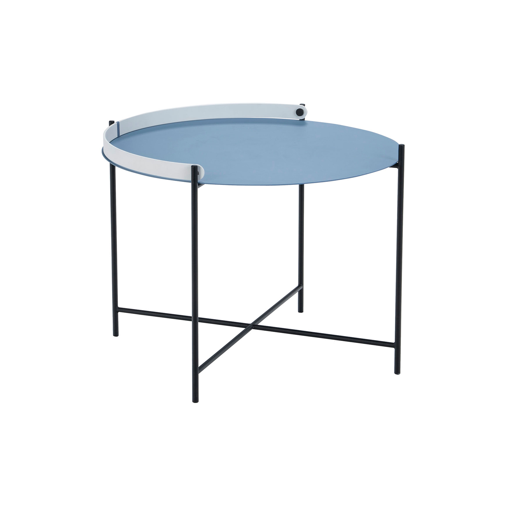 HOUE - EDGE bakkebord, pigeon blue/white - H: 46 x Ø 62 cm.
