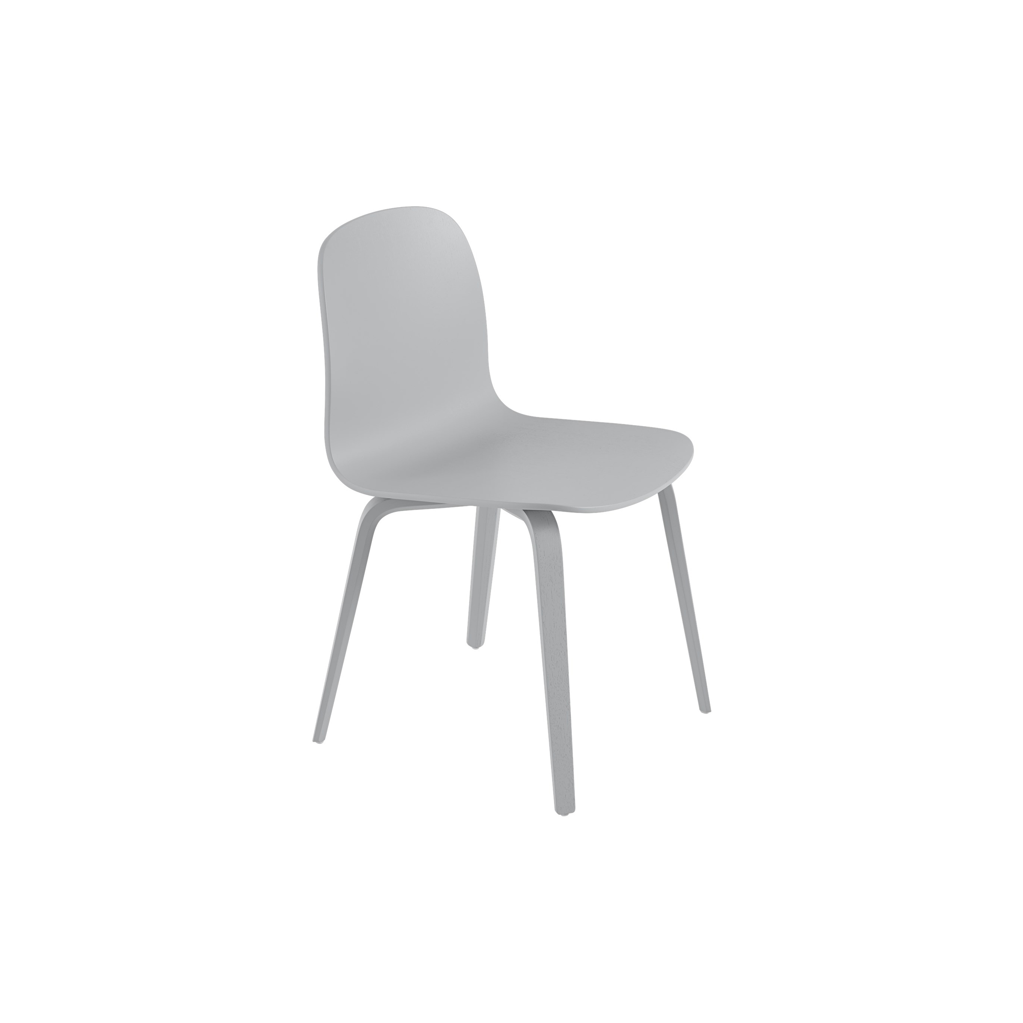 Muuto - Visu Chair with Wood Base, grey