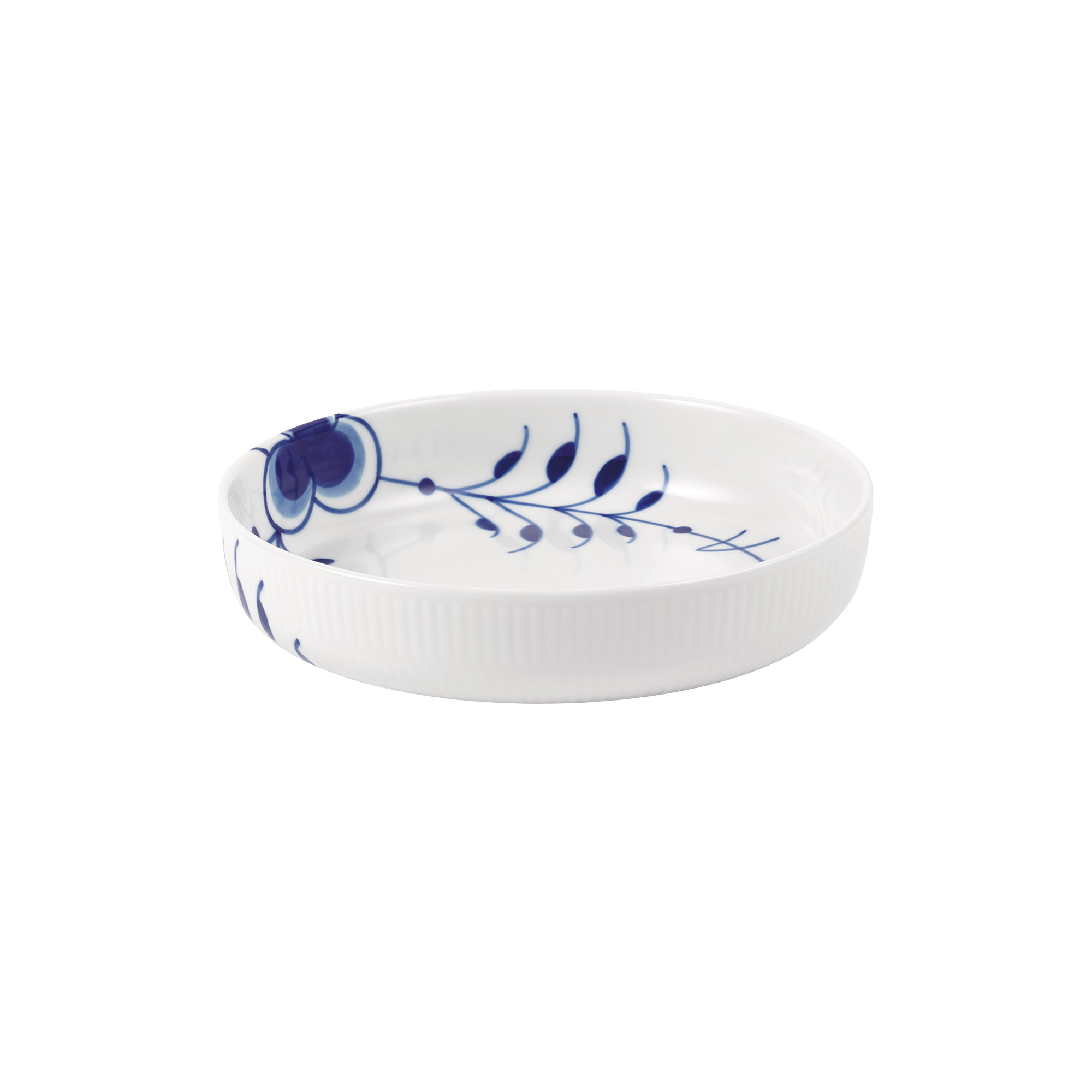 Royal Copenhagen - Blå Mega Riflet ovnfast fad Ø 18,5 cm