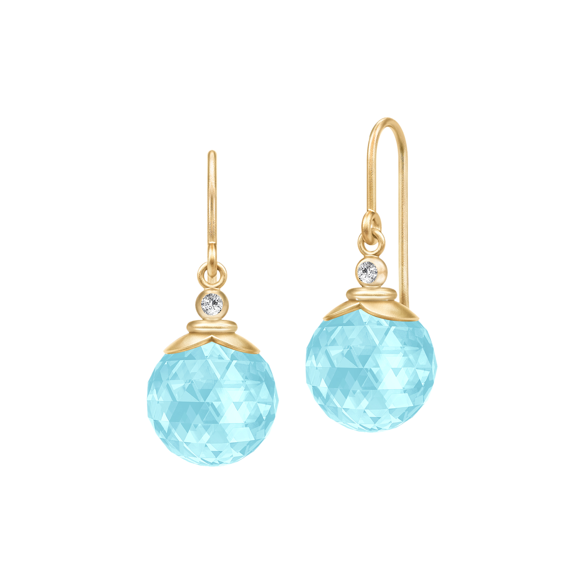 Julie Sandlau - Berry Earring, gold/ice blue
