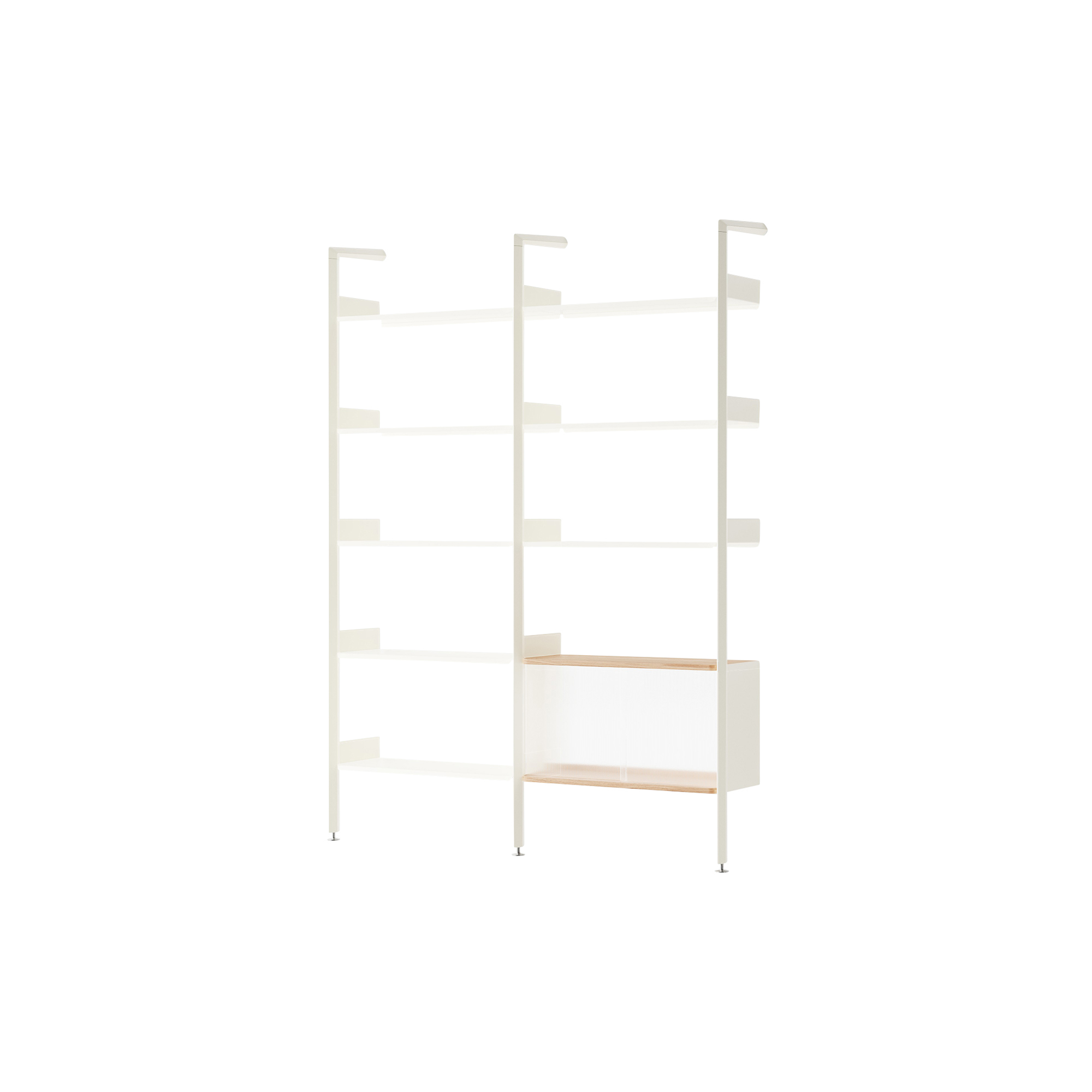 &Tradition - Rombe IF1 & IF6 Shelving System Configuration C, alabaster
