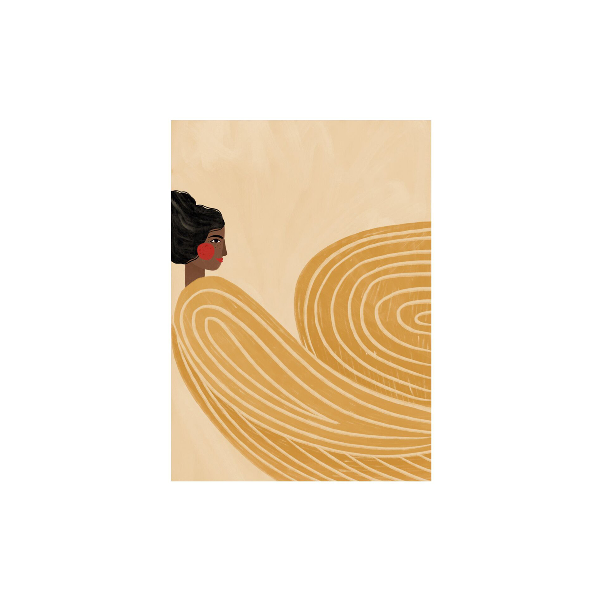 Poster & Frame - The Woman with the Yellow Stripes - A4