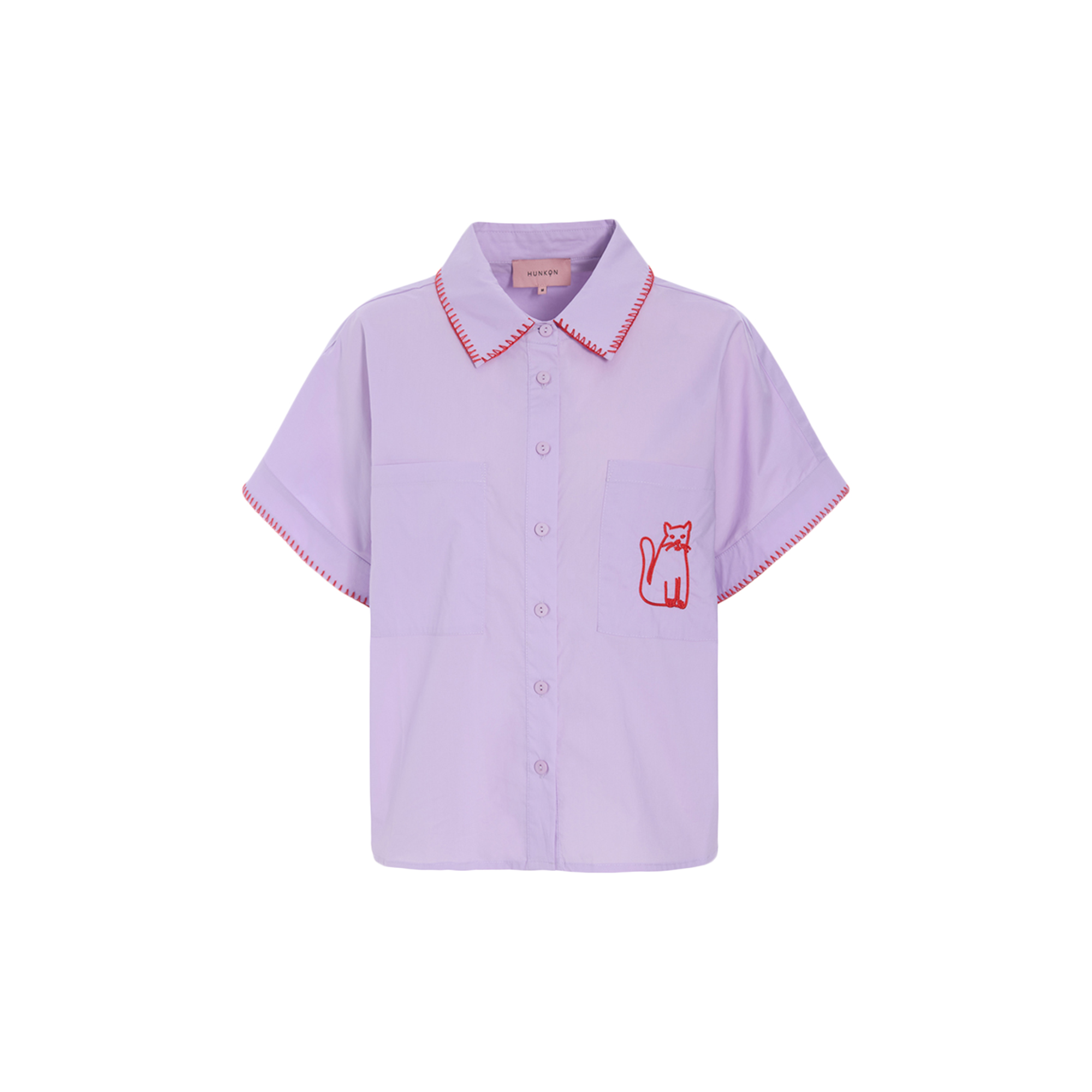 HUNKØN - Oda Shirt, lavender - Str. S