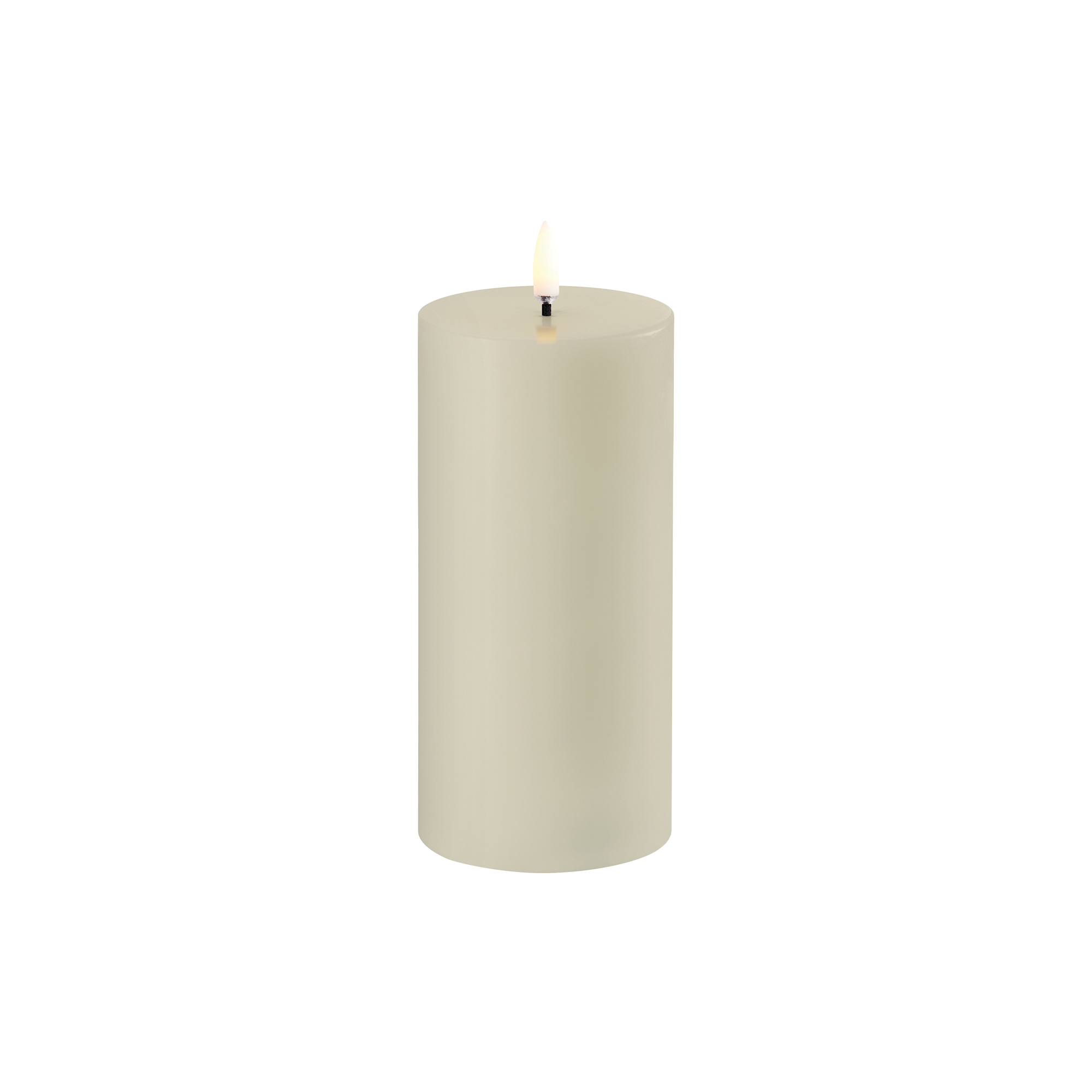 Uyuni Lighting - LED bloklys 15 cm, østersgrå - H15 cm