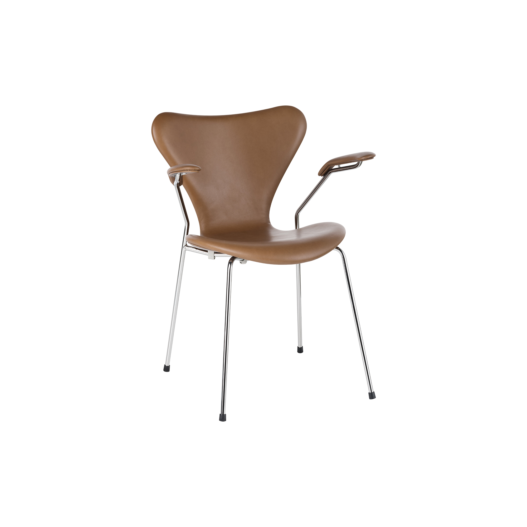 Fritz Hansen - Serie 7 3207 fuldpolstret armstol, Grace valnød - H: 78,5 x B: 61 x D: 52 cm.