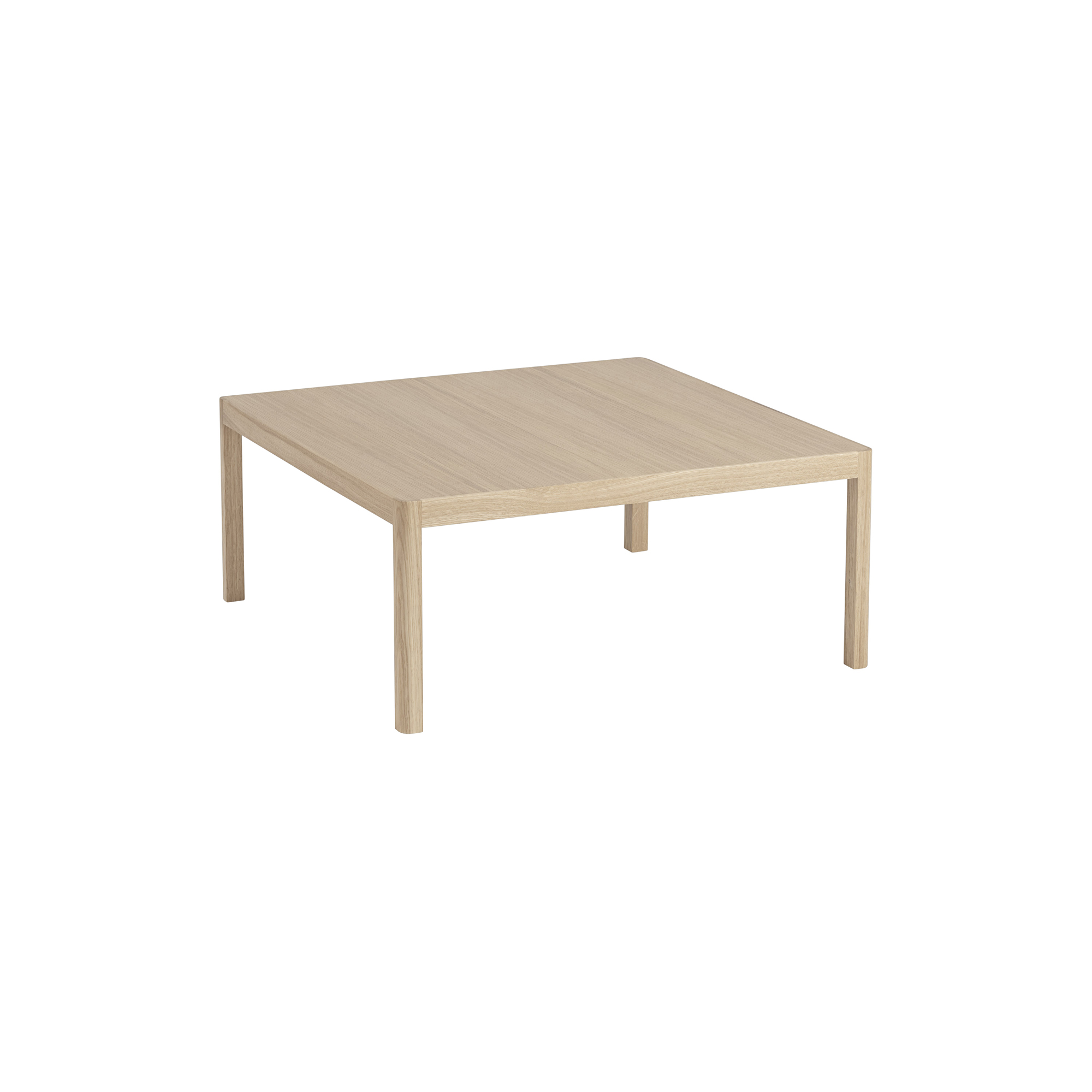 Muuto - Workshop Coffee Table, oak veneer/oak, Outline - 86x86 cm