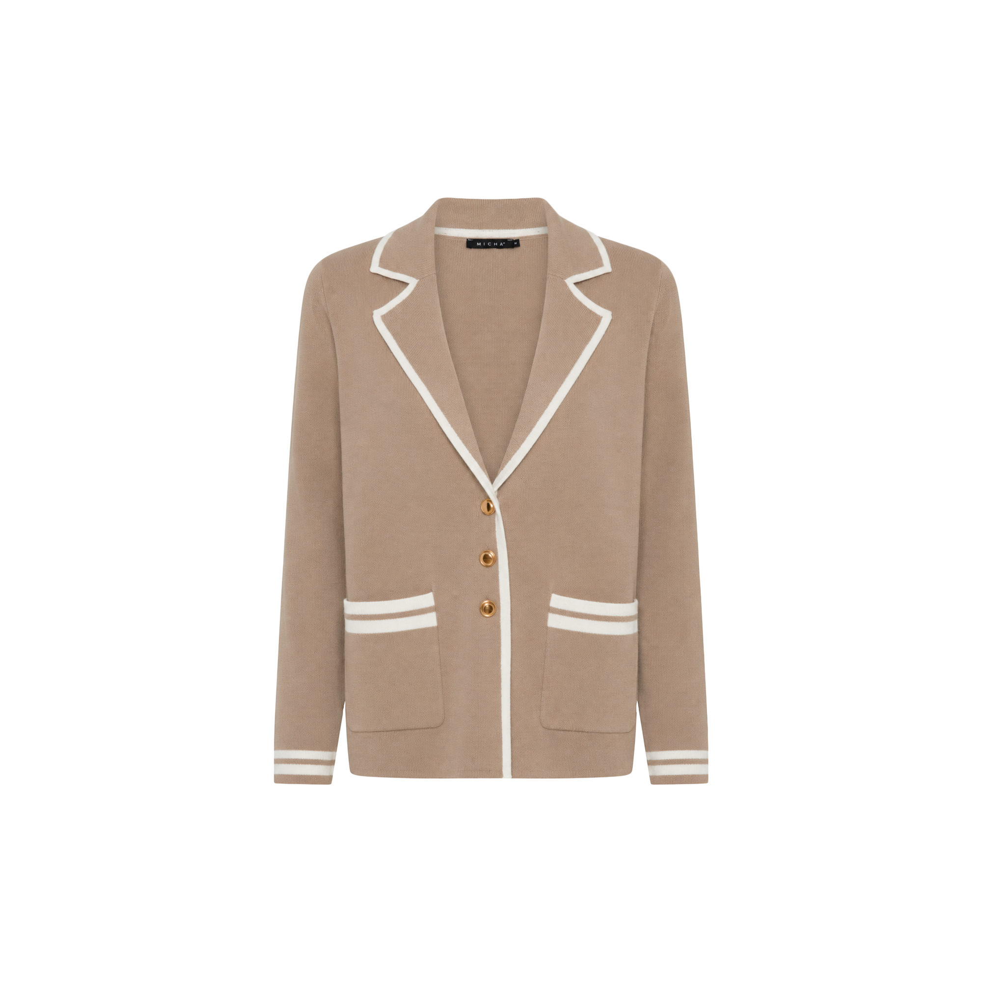Micha - Cardigan Milano Knit, camel/offw - Str. S