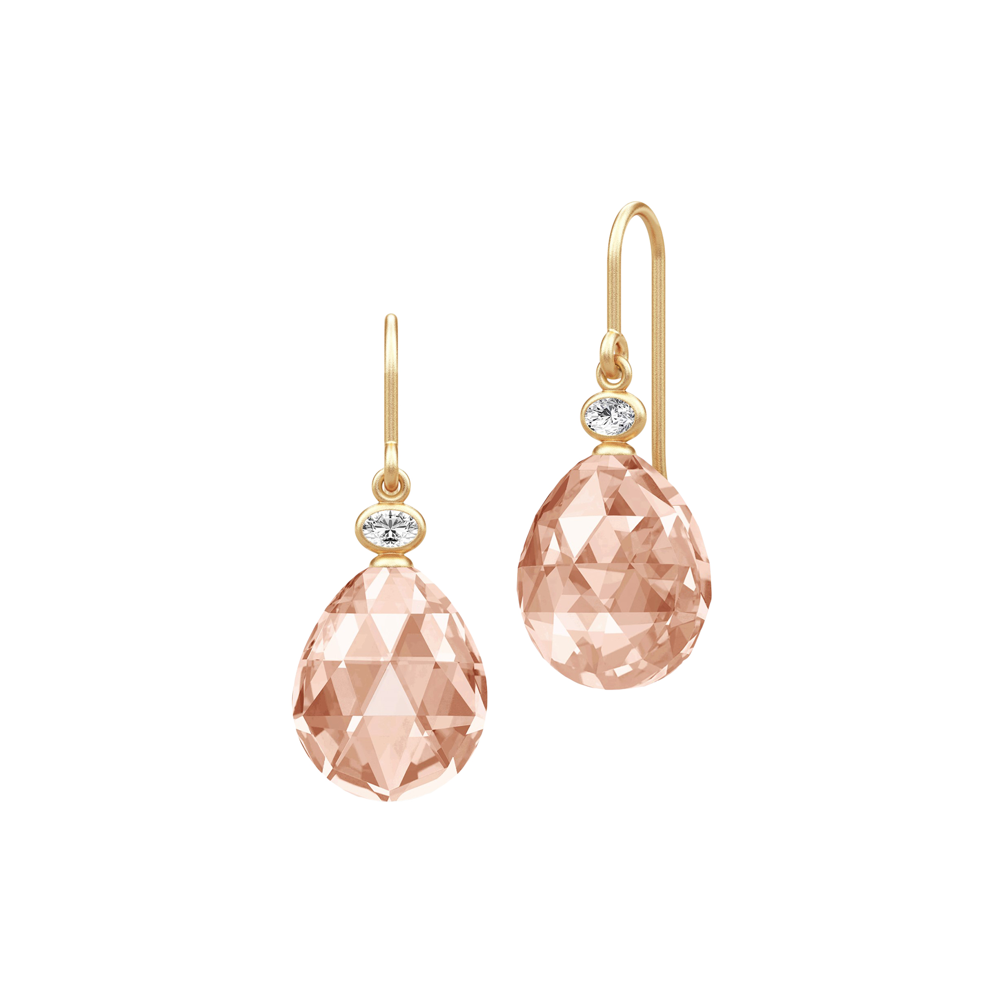 Julie Sandlau - Ofelia Øreringe, peach morganite