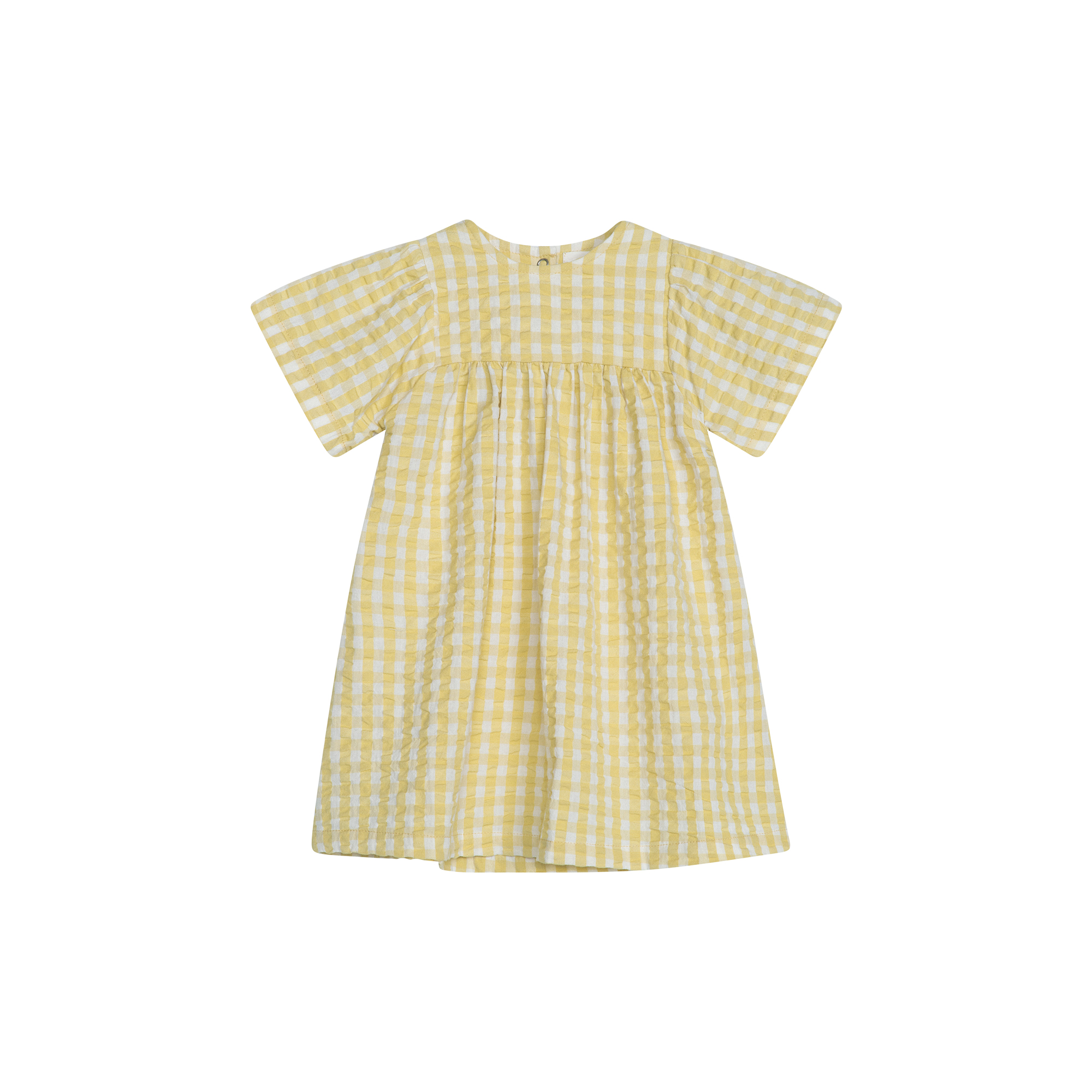 Serendipity - Baby Flair Dress, lemon checks - Str. 18M-86