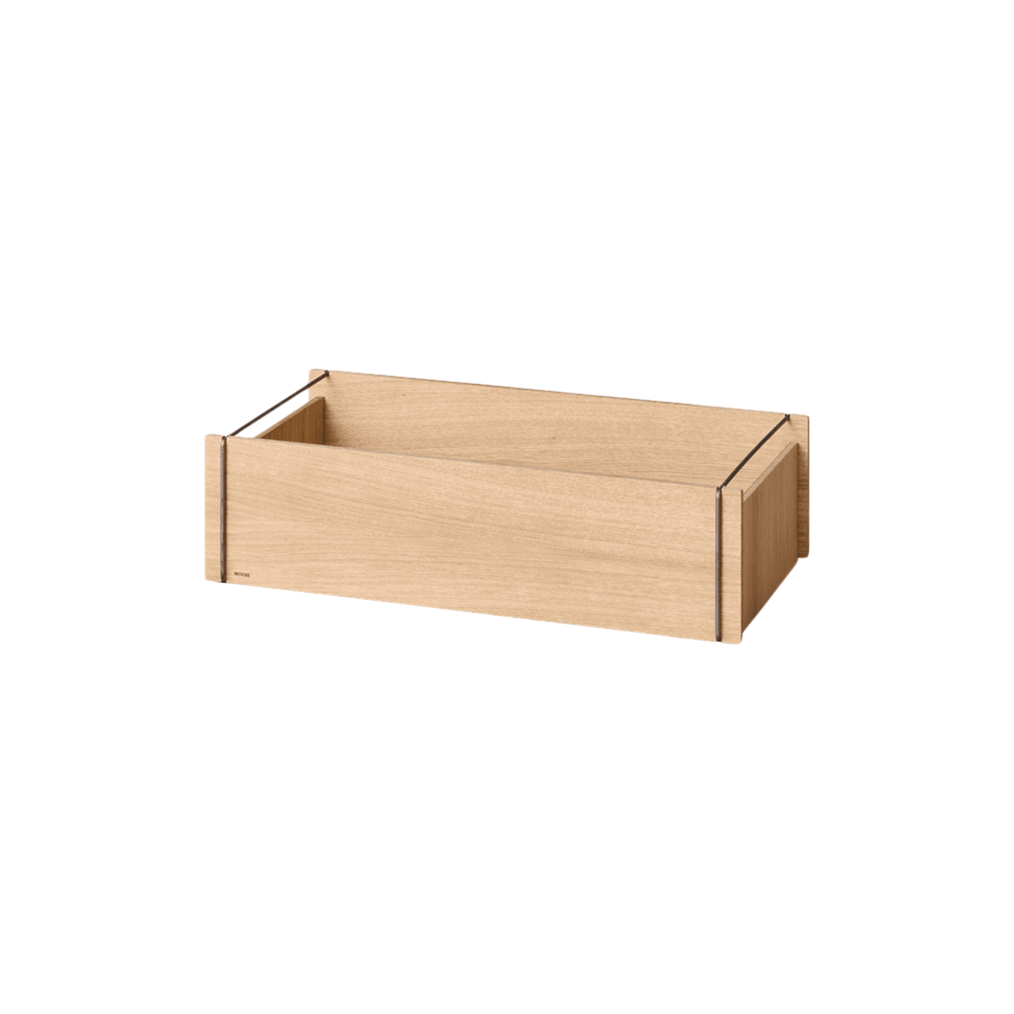 MOEBE - Storage Box | Low | Oiled Oak/Stainless Steel | Opbevaringskasse - Low1