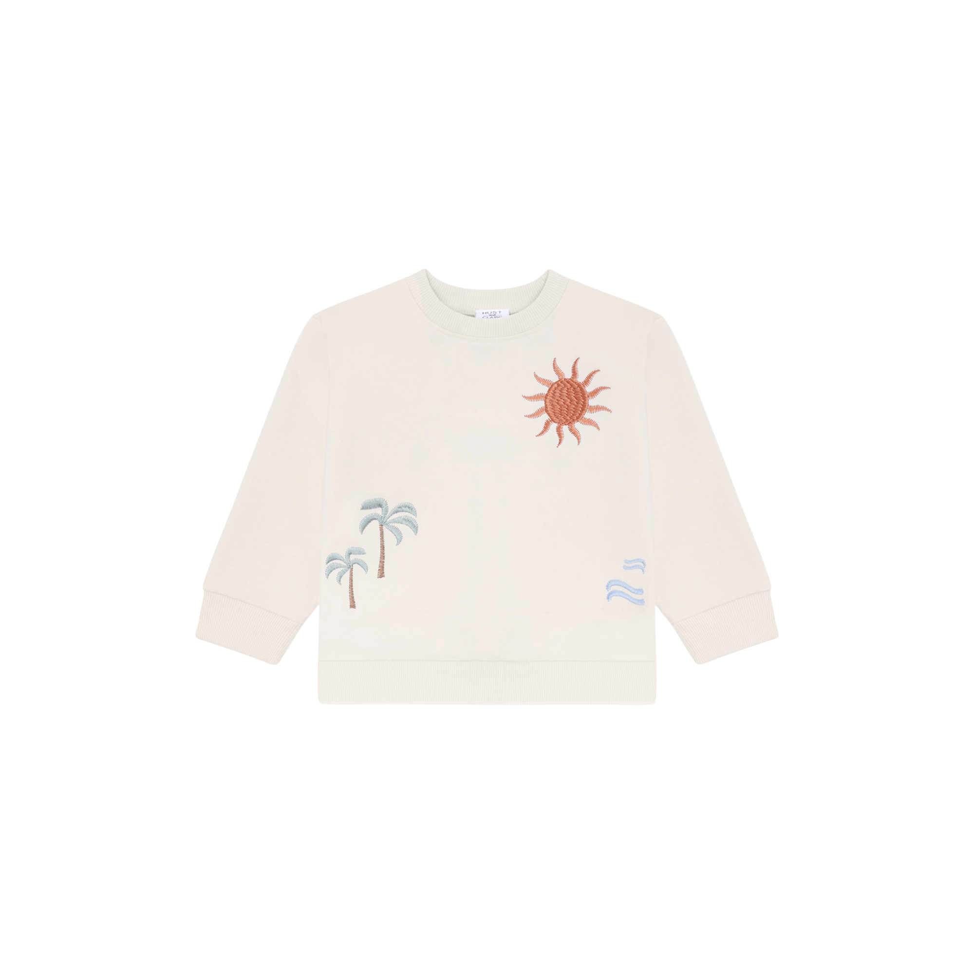 Hust & Claire - HCSejer Palms Sweatshirt, sandshell - Str. 104