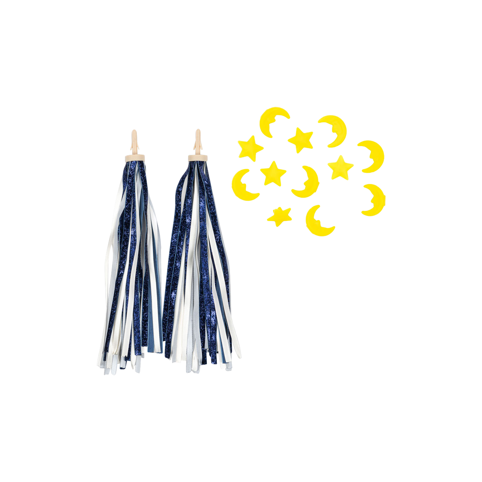 Konges Sløjd - Bicycle Streamers and Beads, dark blue glitter