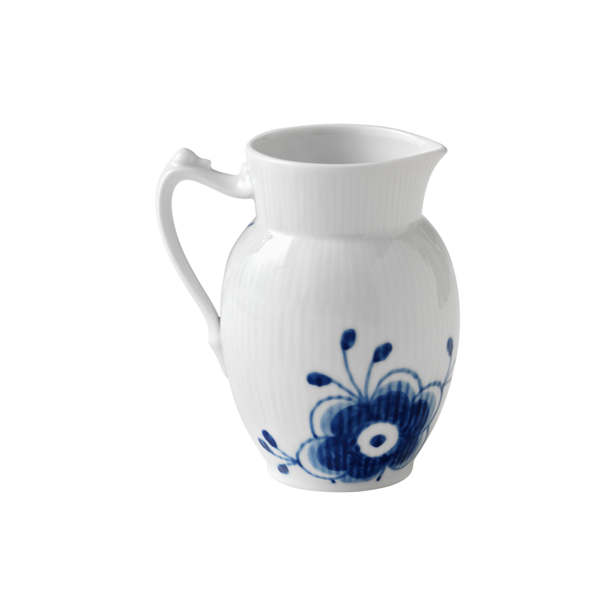 Royal Copenhagen - Blå Mega Riflet kande 38 cl - 38cl