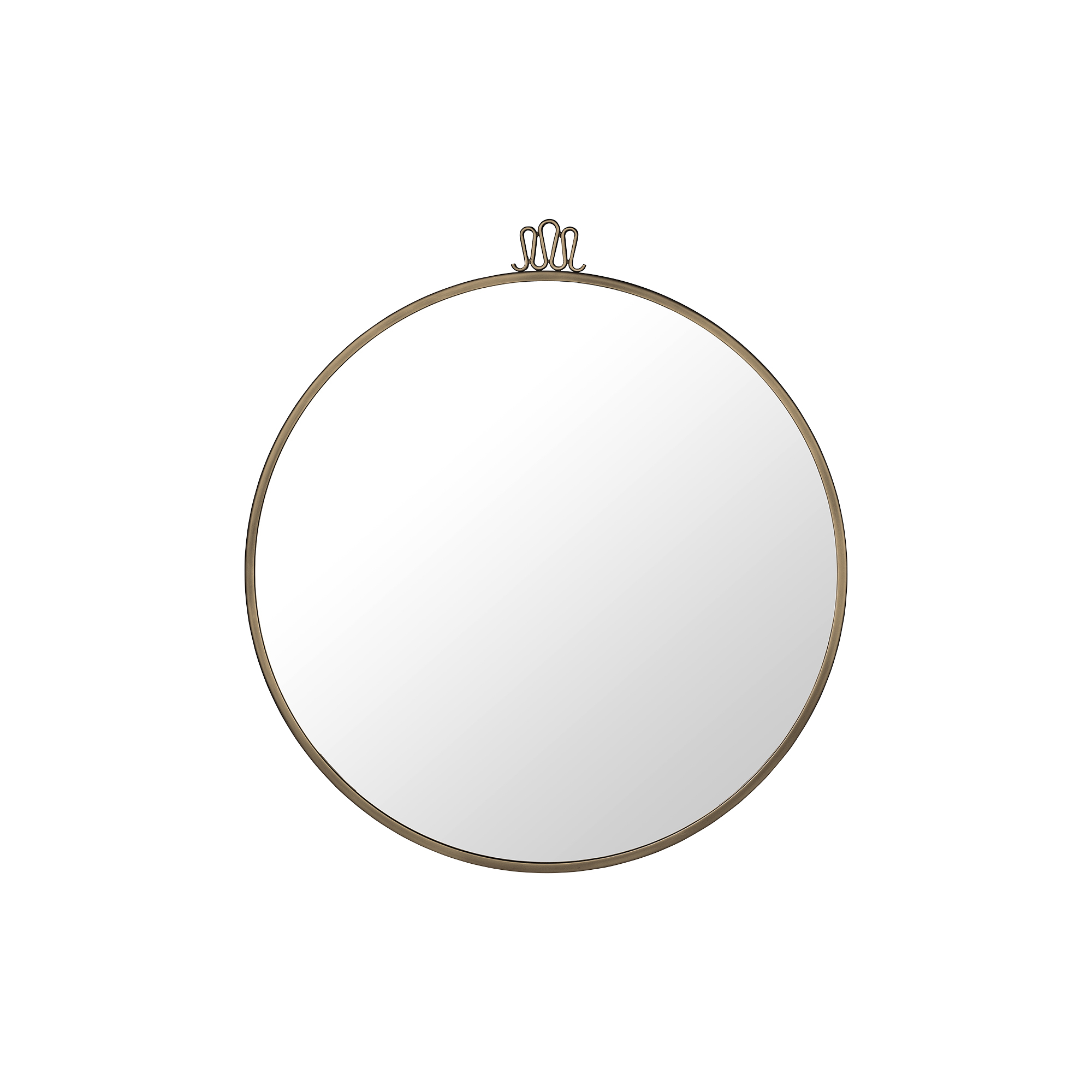 GUBI - Randaccio Wall Mirror, antique brass - Ø70 cm