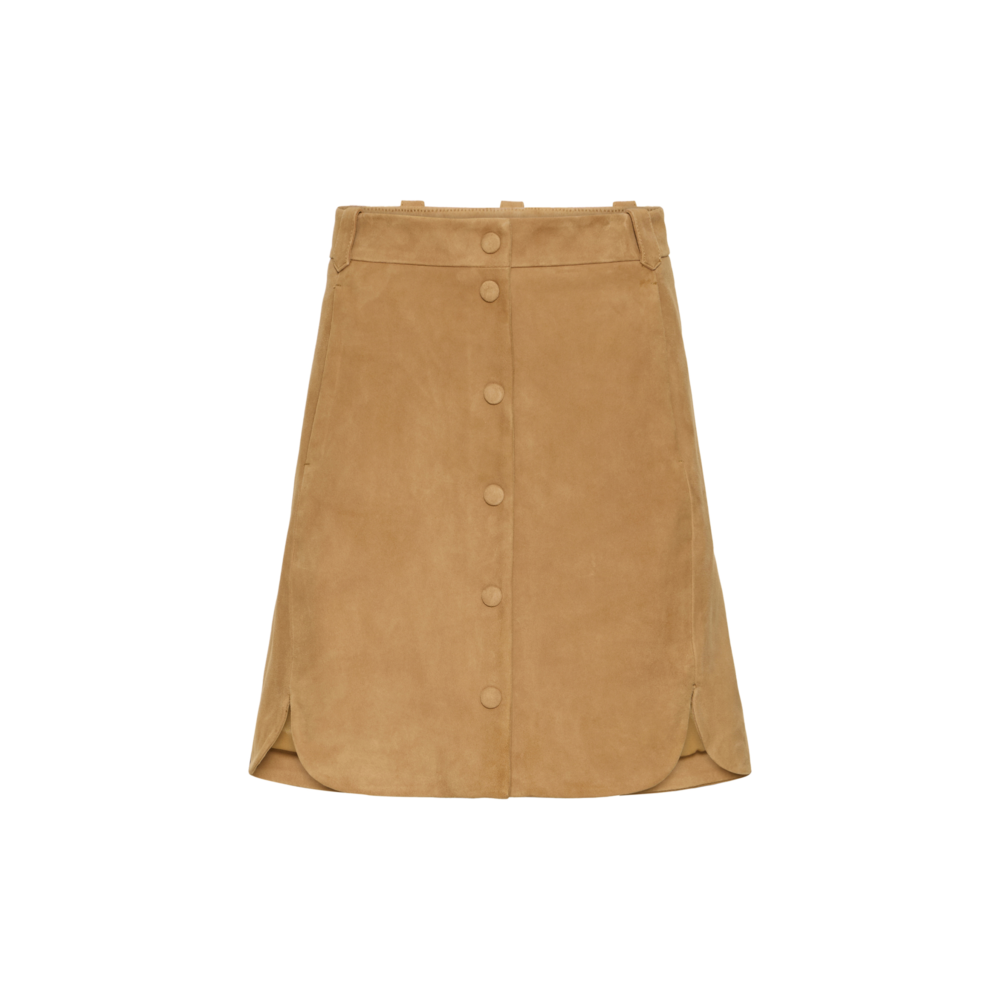 Atelier Rêve - IR Funda Skirt, suede light brown - Str. 40