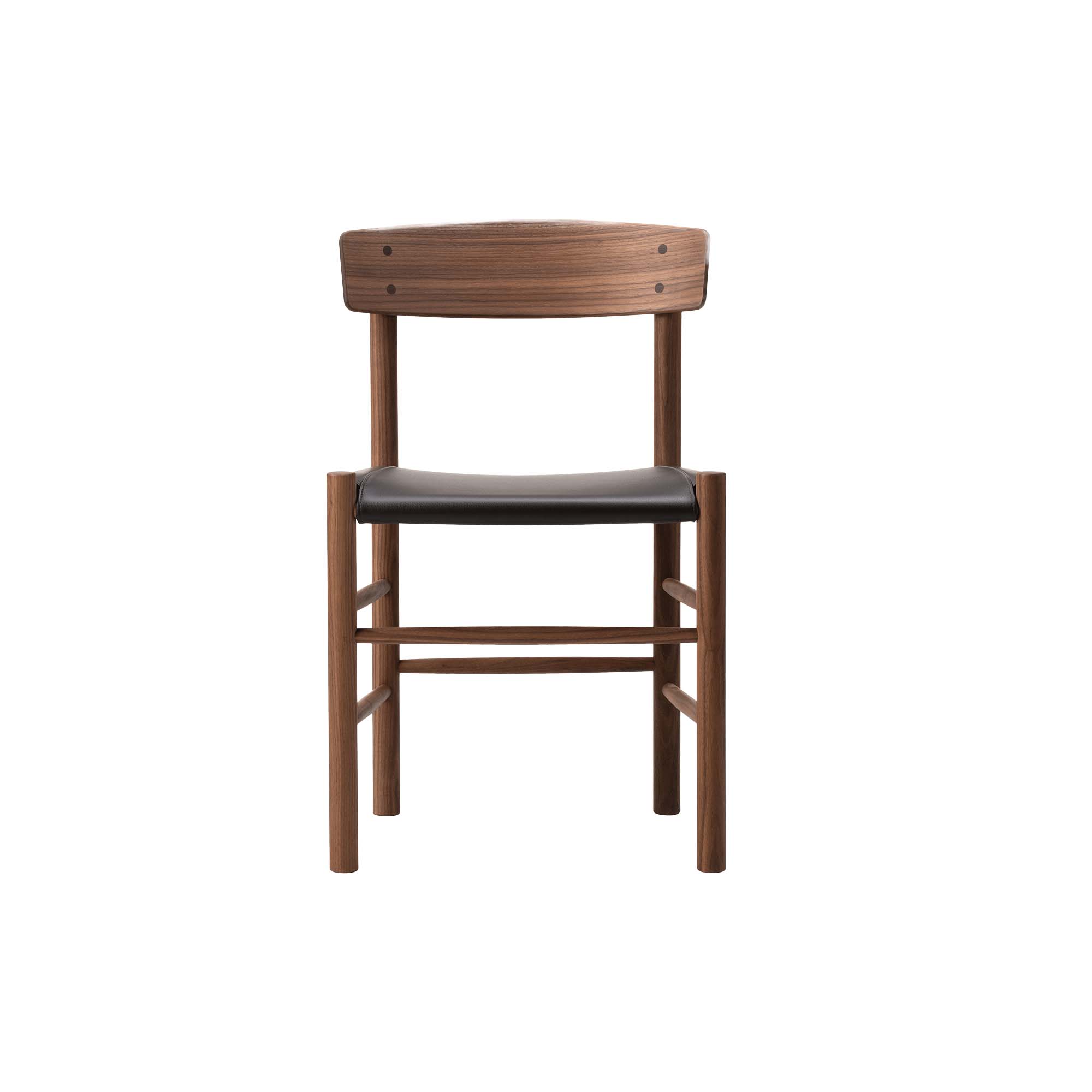 Fredericia Furniture - J39 Mogensen sædepolstret stol, olieret valnød/Omni 377 dark brown