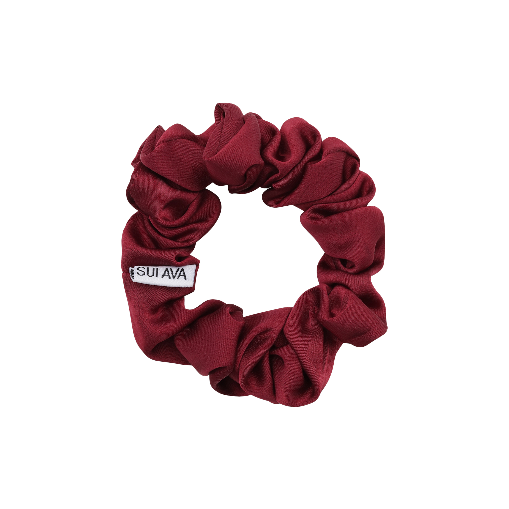 SUI AVA - Ruched Ribbon Scrunchie, french wine