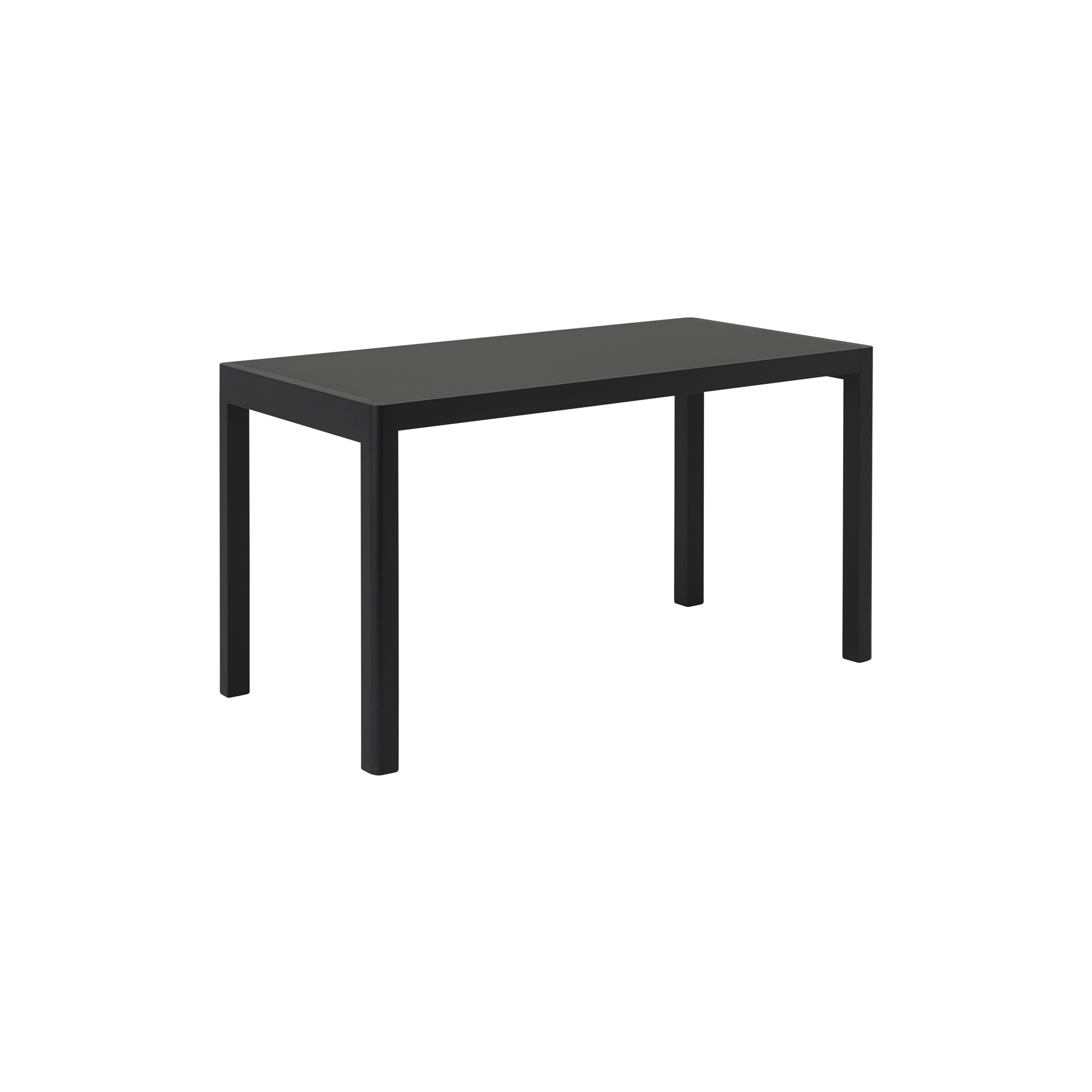 Muuto - Workshop Table, black linoleum/black, Outline - 130x65 cm