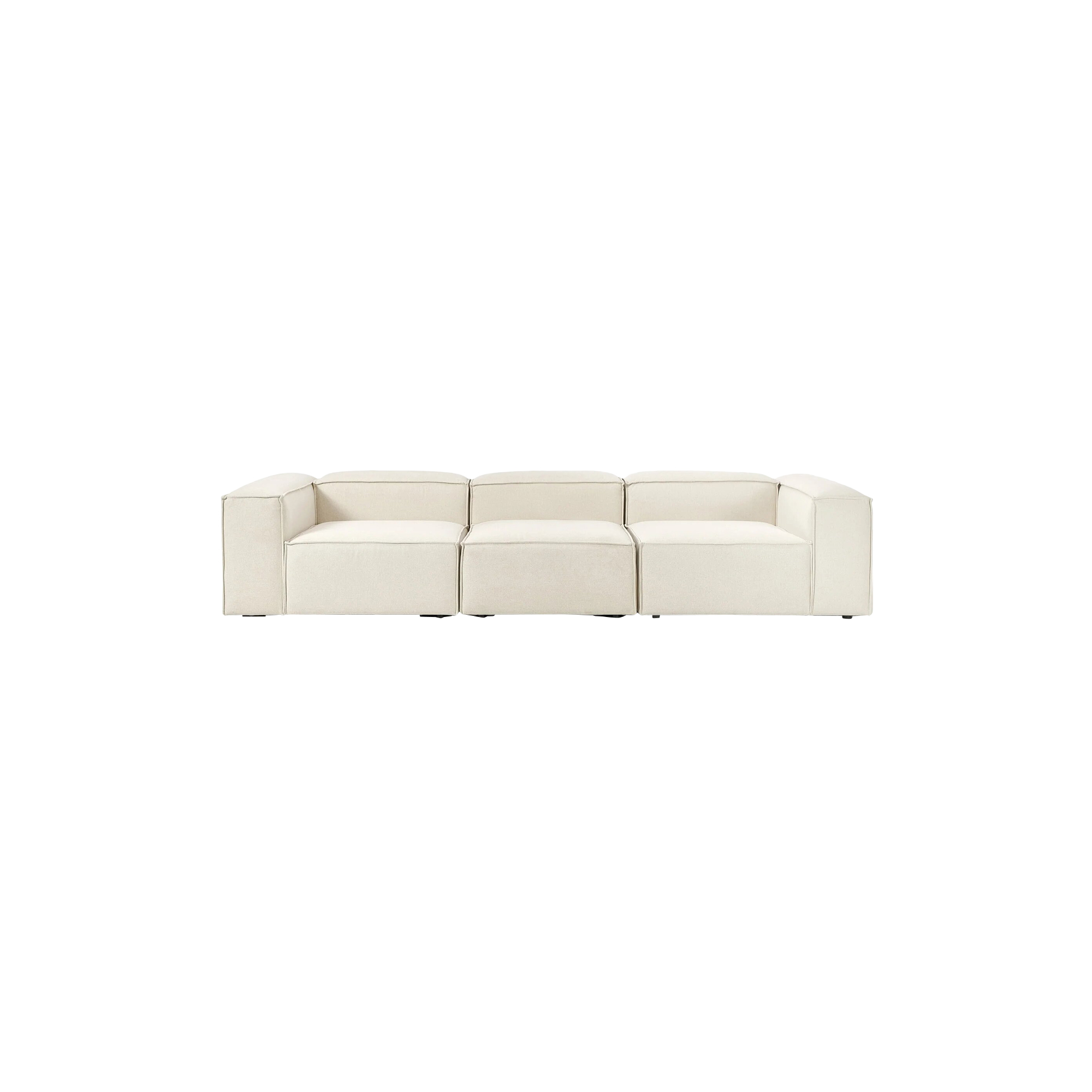 Westwing Collection - Lennon 4-Seater Sofa Modular, woven off white