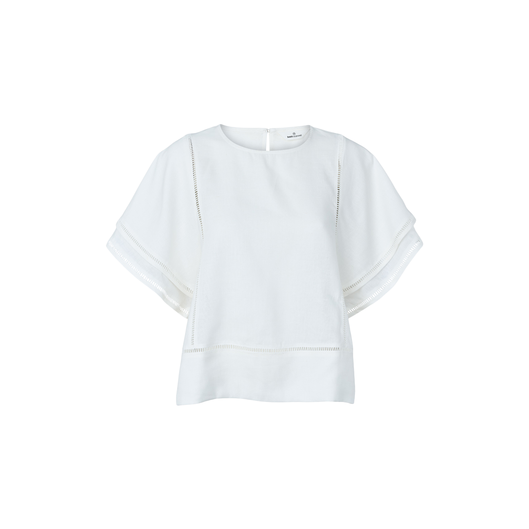 Basic Apparel - Carina SS Blouse, bright white - Str. XL