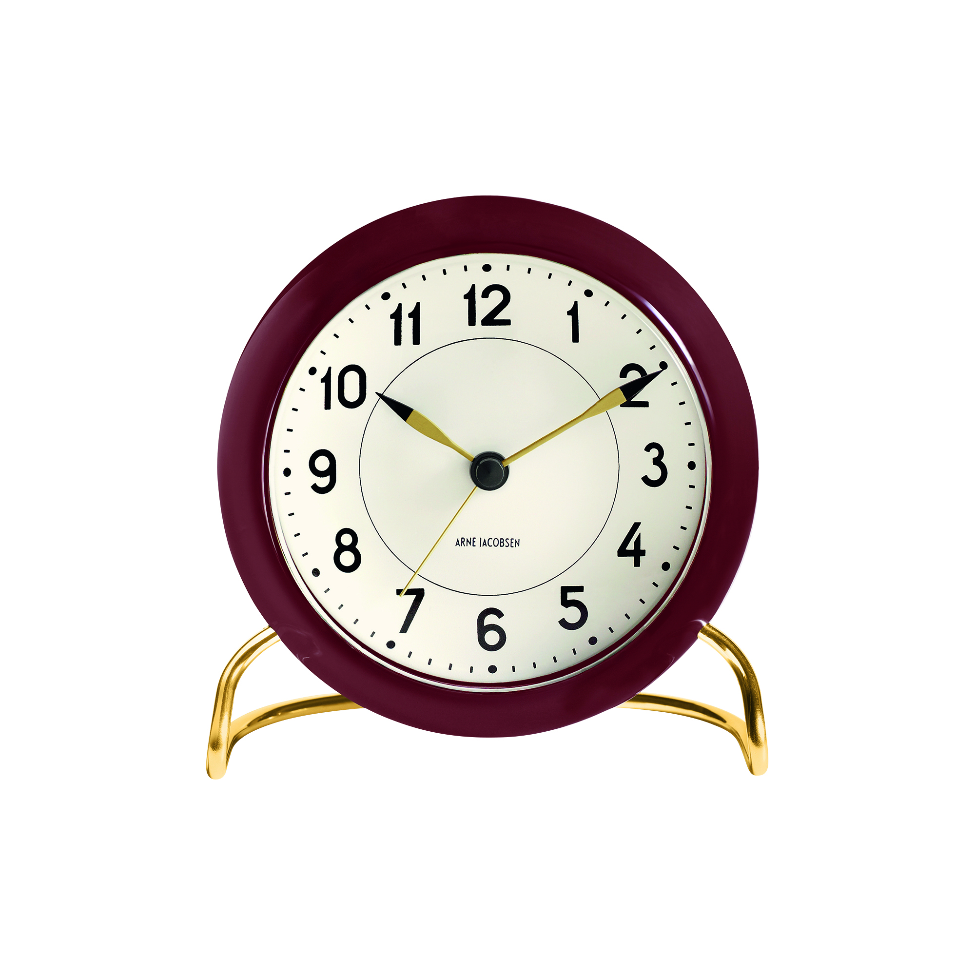 Arne Jacobsen Clocks - Station bordur, bordeaux - Ø11 cm
