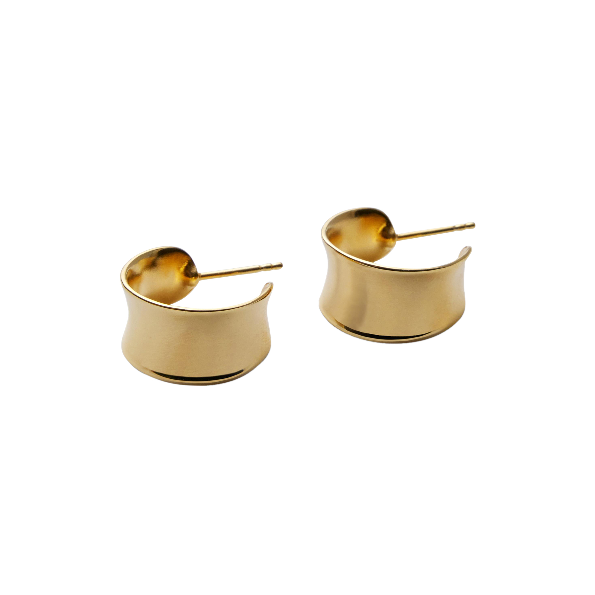 Pernille Corydon Jewellery - Reflection Hoops Medium, forgyldt - Medium